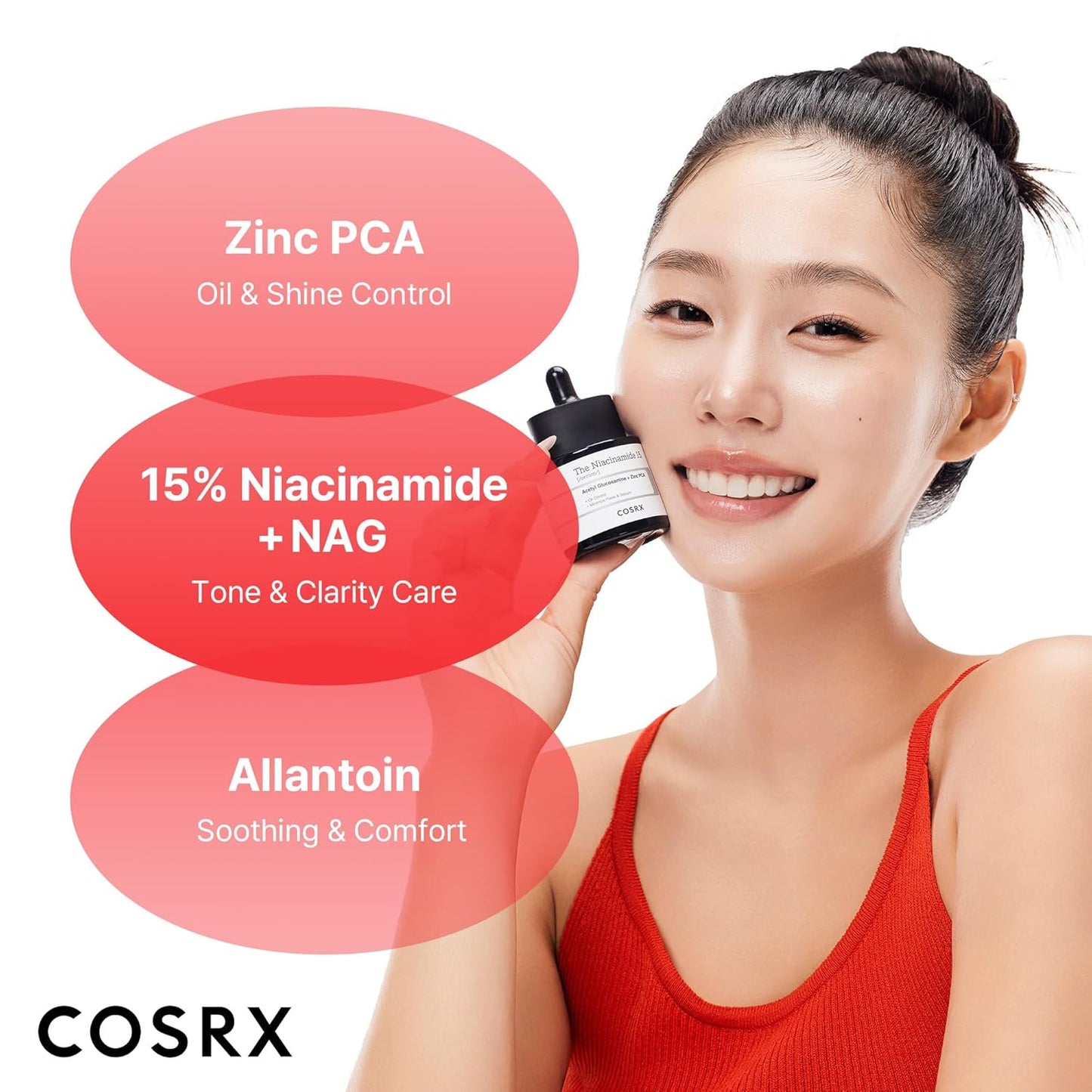 HotCOSRX 15% Niacinamide Face Serum, 0.67 fl oz, Pore Minimizer Serum for Face, Even Skin Tone, Korean Skin Care