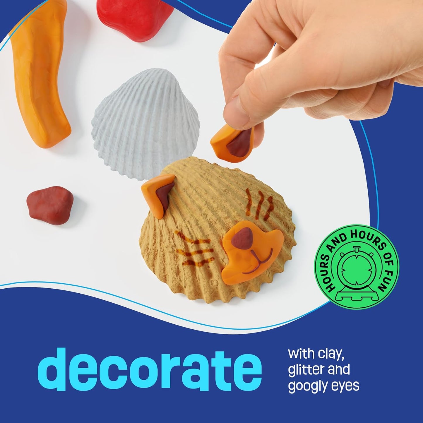 HotDan&Darci Kids Sea Shell Painting Kit - Arts & Crafts for Kids - Gifts for Boys and Girls Ages 6-8, 8-12 - Craft Activities Kits - Creative Art Activity Gift Toys for Age 6 7 8 9 10 11 12 Year Old