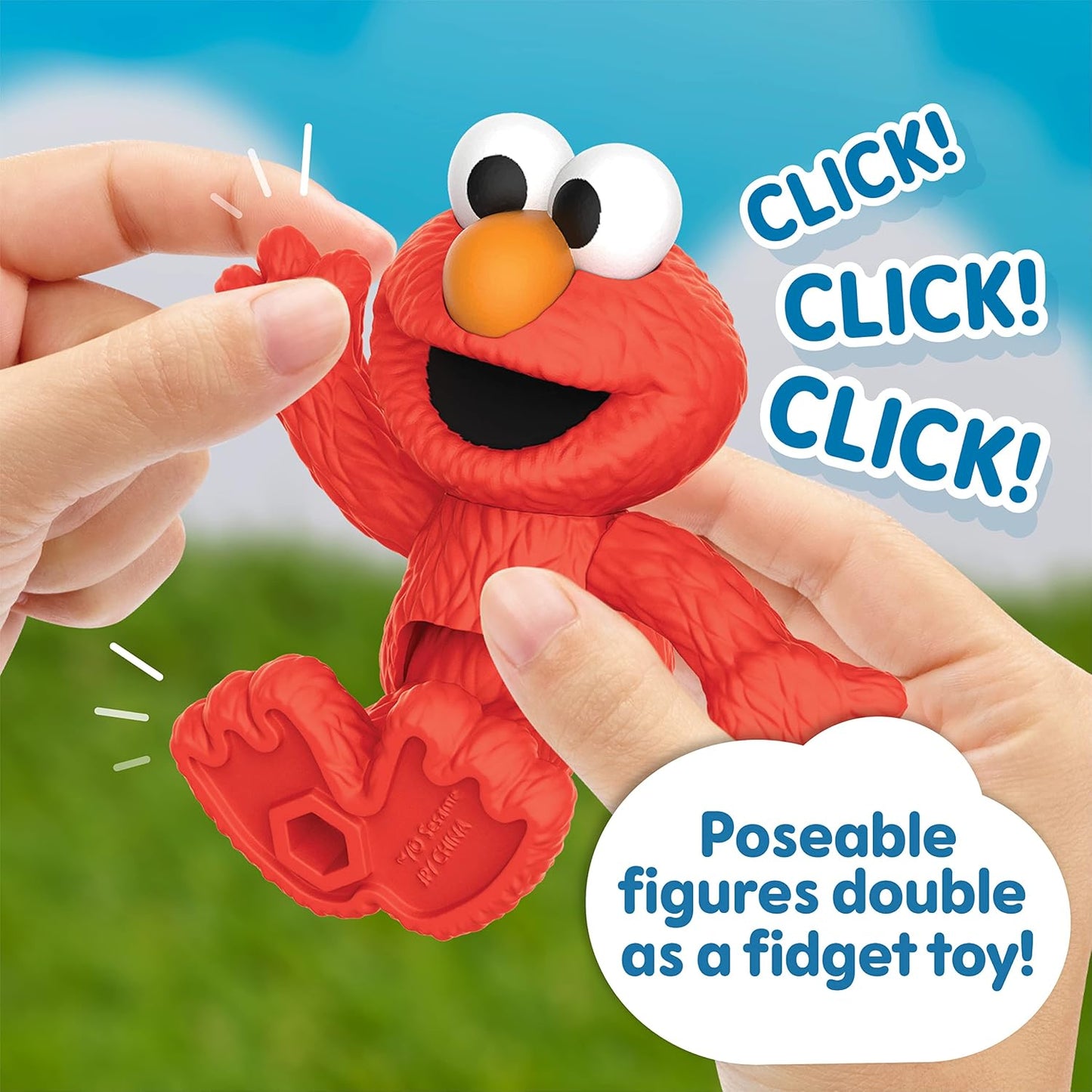 Hot Sesame Street Neighborhood Friends, 7-piece Poseable Figurines, Kids Toys for Ages 2 Up by Just Play