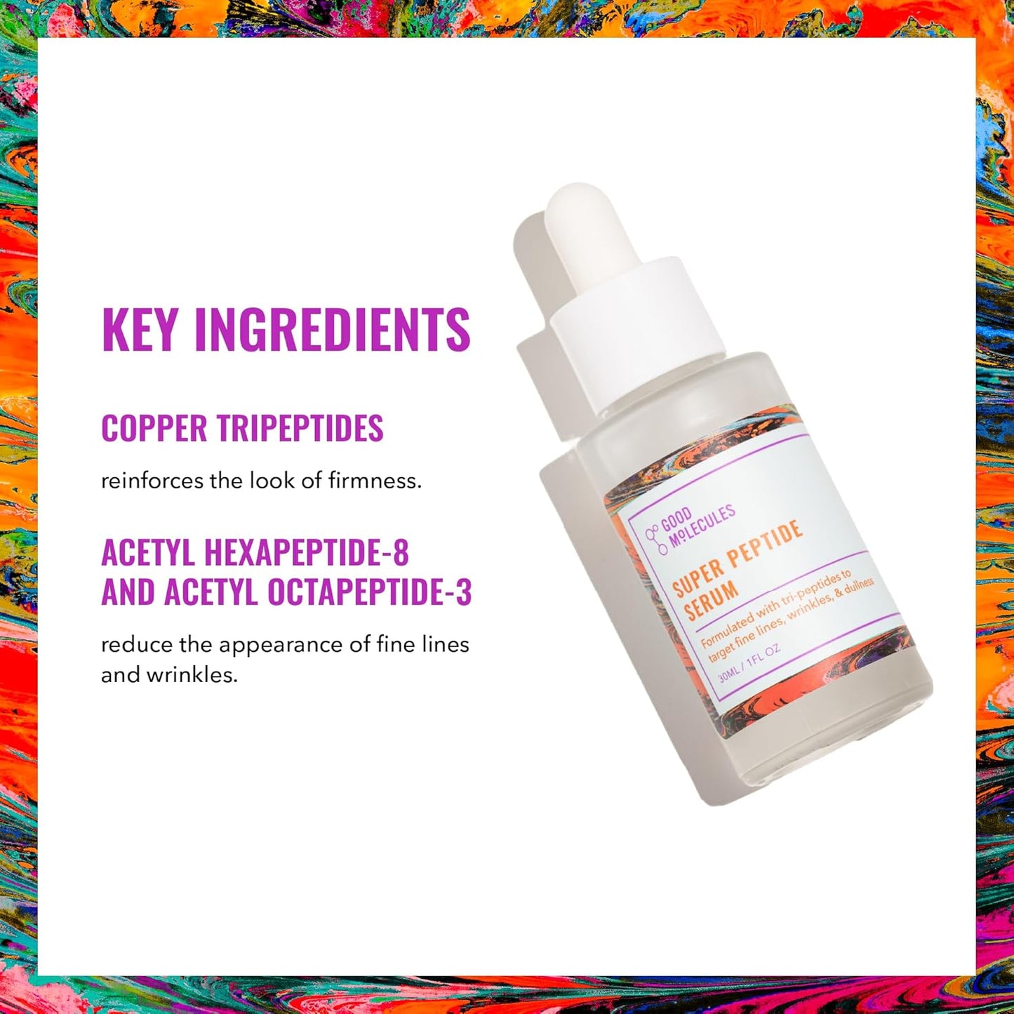 HotGood Molecules Super Peptide Serum - Anti-aging Facial Serum with Peptides and Copper Tripeptides to Plump and Firm - Water-Based Skincare for Face