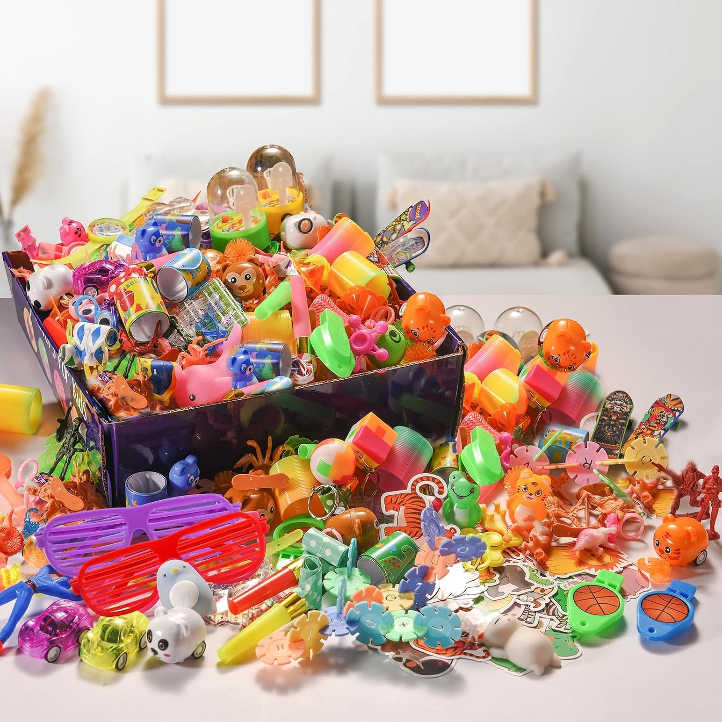 Hot 300 PCS Party Favor for Kids Goodie Bags Stuffers, Prize Box Toys for Kids Classroom Bulk, Small Fidget Toys Pinata Egg Fillers, Treasure Chest for Students Rewards, Carnival Prizes, Birthday Gifts