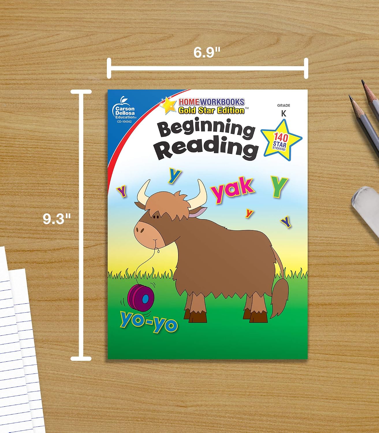 Hot Carson Dellosa Beginning Reading Book, Kindergarten Workbook With Sight Words, Vocabulary, Phonics, and Sequencing Practice, Classroom or Homeschool Curriculum (Volume 3)