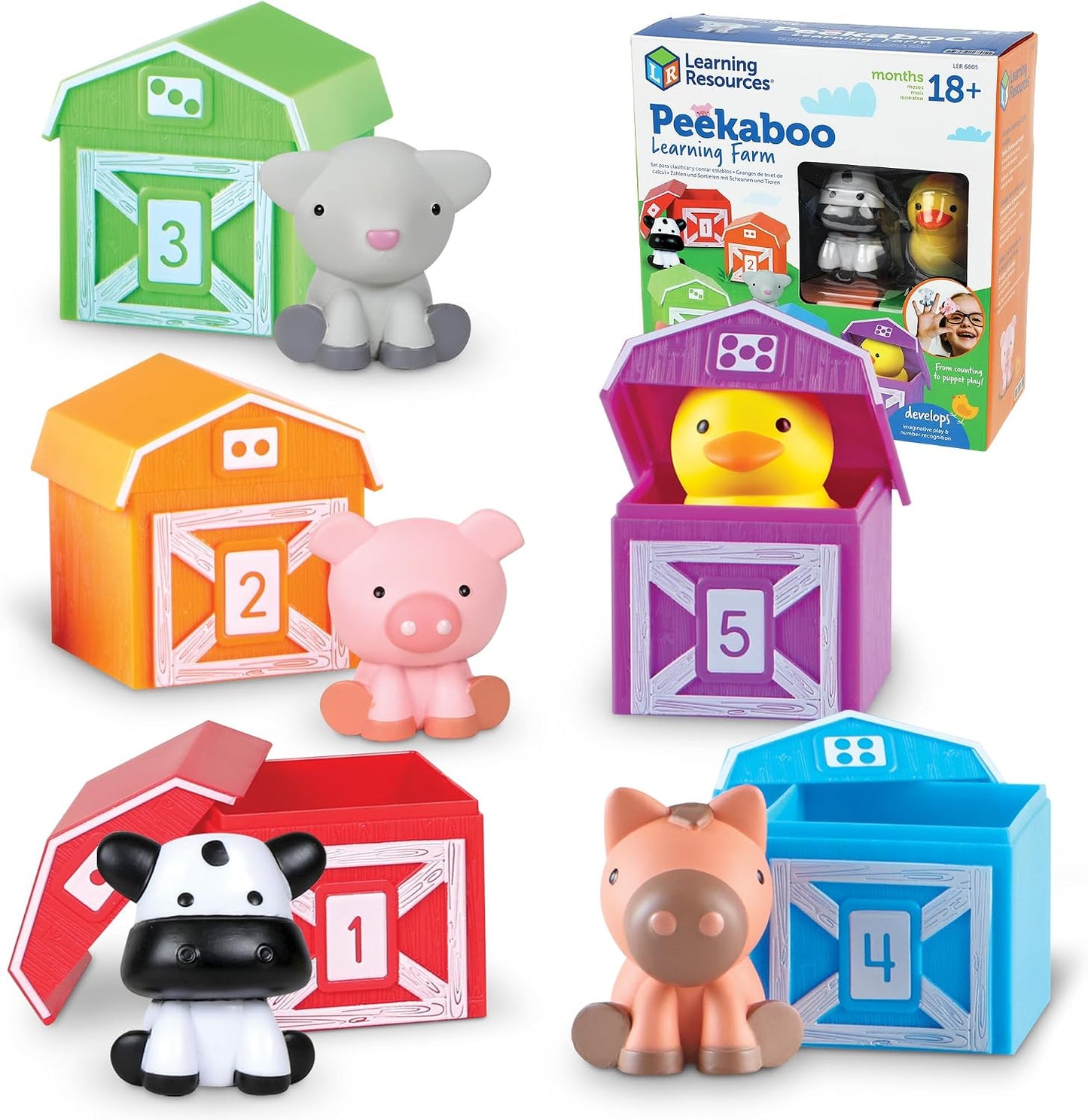 HotLearning Resources Peekaboo Learning Farm