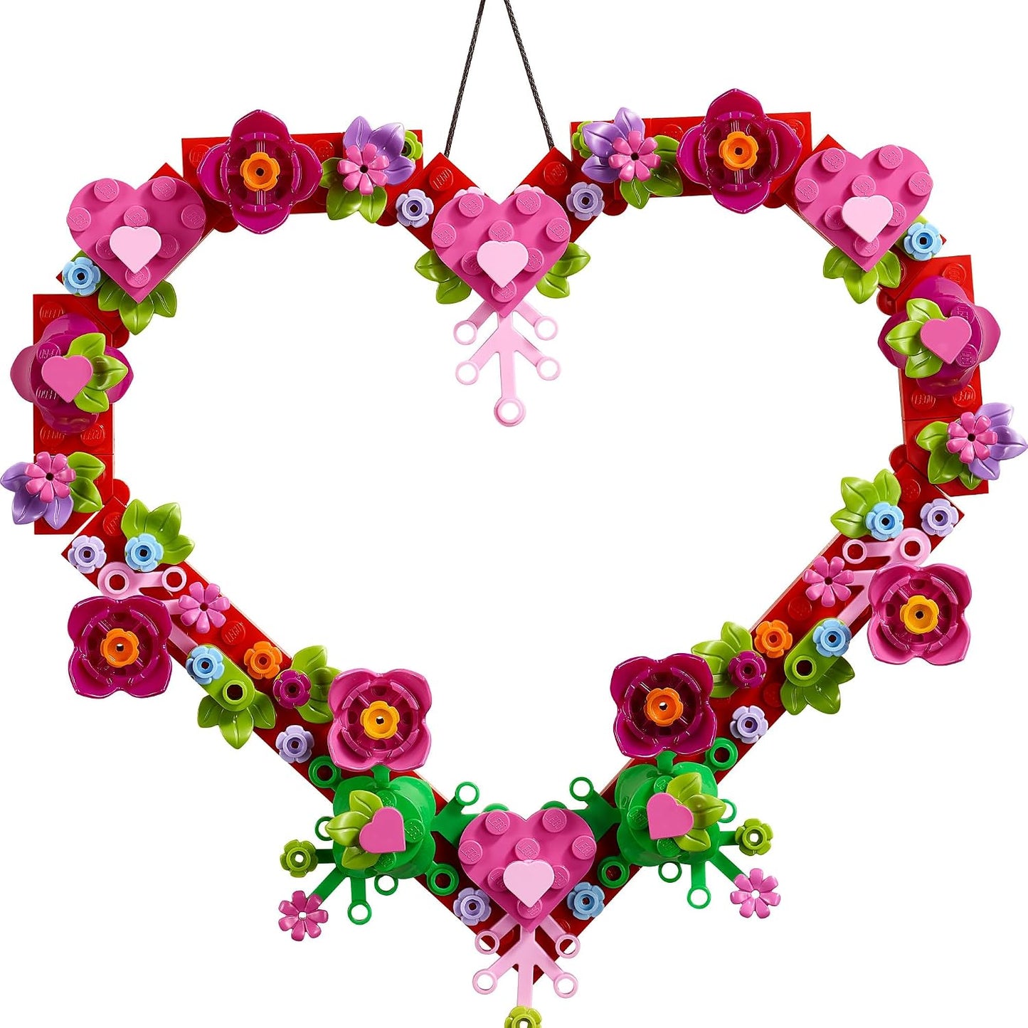 HotLEGO Heart Ornament Building Toy Set - Fun Arts and Crafts Idea for Girls and Boys, Ages 9+ - Display on The Wall as Home Decoration - Gifts for Kids - 40638