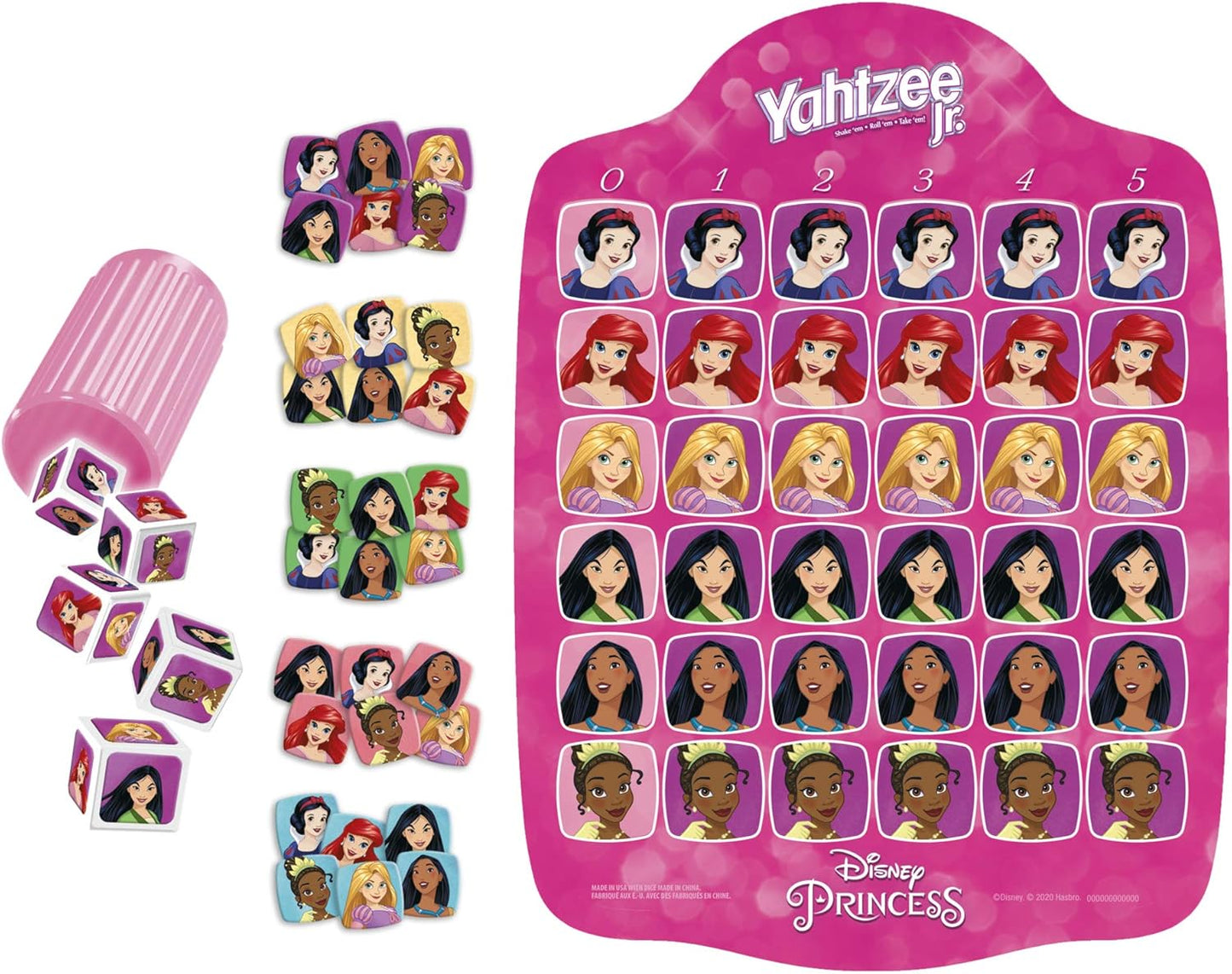 Hot Hasbro Gaming Yahtzee Jr.: Disney Princess Edition Board Game for Kids Ages 4 and Up, for 2-4 Players, Counting and Matching Game for Preschoolers (Amazon Exclusive)