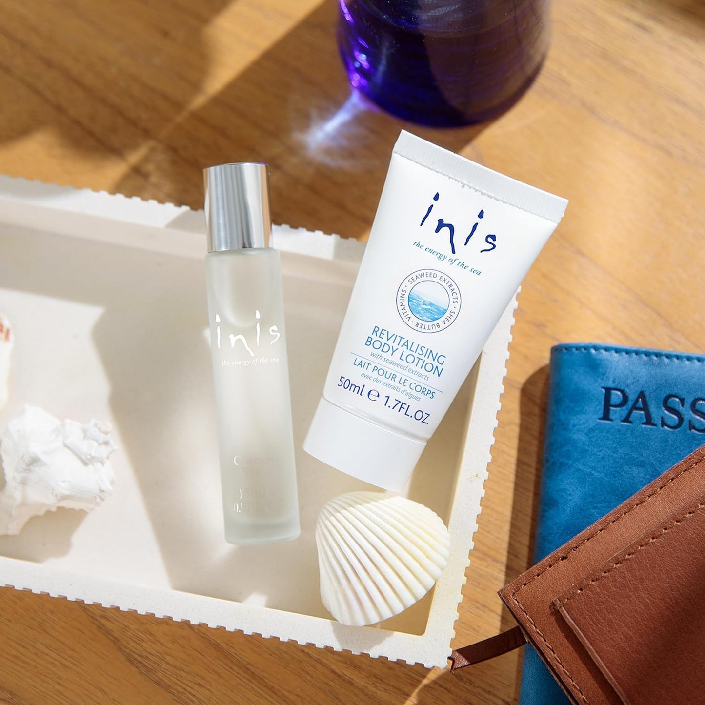Hot Inis the Energy of the Sea - Body Lotion and Cologne Gift Set | Unisex Travel Size Toiletries with Cologne and Body Lotion, Sample Set, Clean Ocean Fresh Fragrance