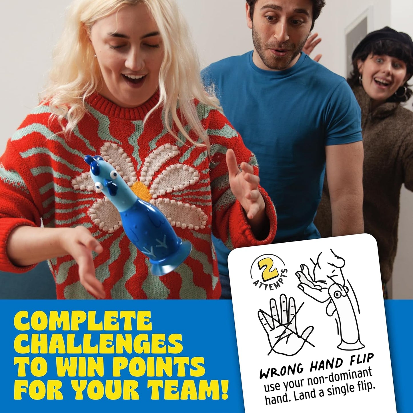 HotBig Potato Chicken vs Hotdog Action Party Game for Kids and Adults | Flip Your Sling'em, Silly Board Game, Head-to-Head Flipping Duel, Fast & Funny, 2+ Players, Ages 8+, Yard and Outdoor Game