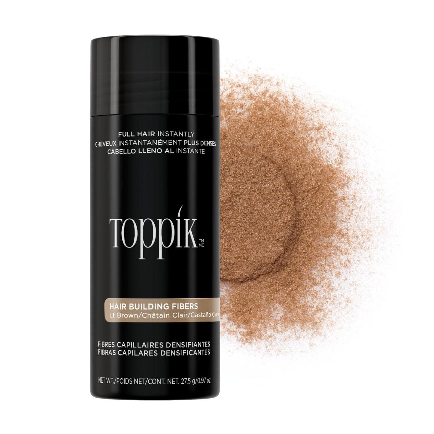 HotToppik Hair Building Fibers, Fill In Fine or Thinning Hair Instantly Thicker, Fuller Looking Hair 9 Shades,4 size options