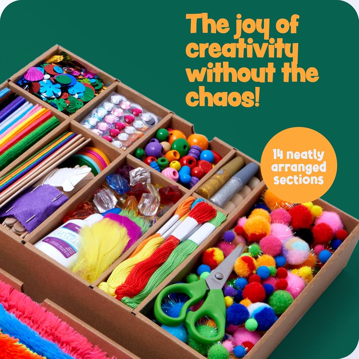 Hot Dan&Darci Arts and Crafts Vault - Craft Supplies Kit in a Box - Birthday Gift for Kids Ages 4 5 6 7 8 9 10 11 & 12 Year Old Girls & Boys - Crafting Set Kits - Gift Ideas for Kid Art Activity Gifts