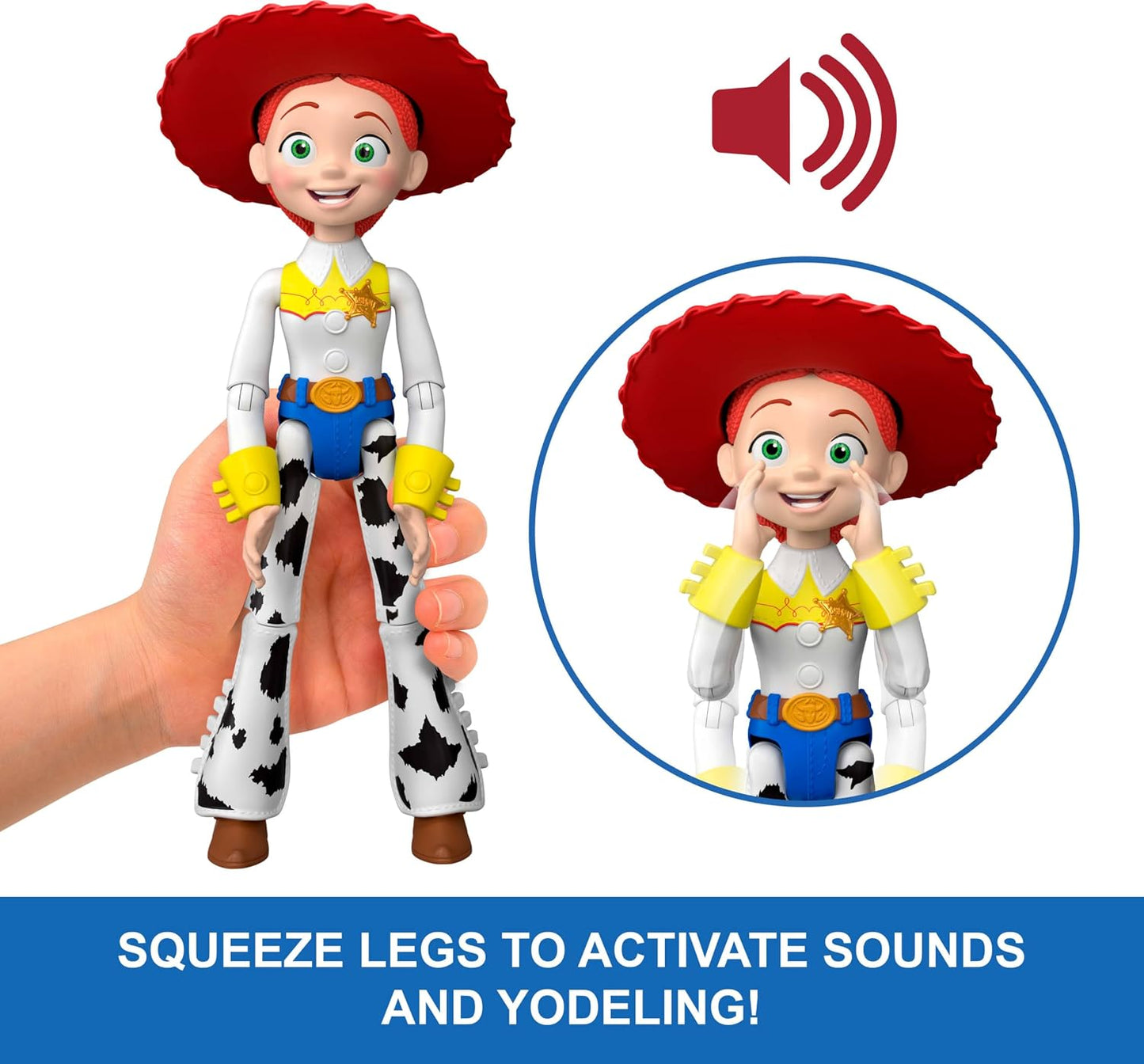 HotMattel Disney and Pixar Toy Story 5 Critter Talk Jessie | 12-inch Posable Action Figure Toy & Jimmy Dean, 35+ Movie Sounds & Phrases, English Language