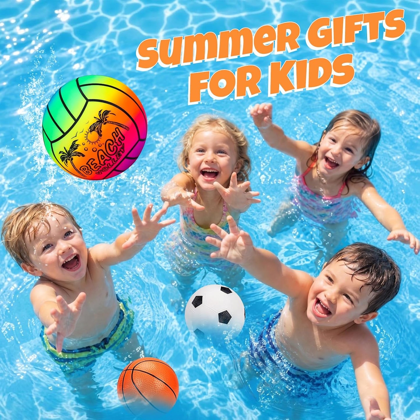 Hot 5 Pack Sports Balls for Toddlers 1-3 Outdoor Toys Football Soccer Basketball Baseball with Bag 1 2 Year Old Boy Toys Sport Bouncy Pool Balls Outside Playground Toddler 1-3 2-4 3-5 Birthday Boys Gifts