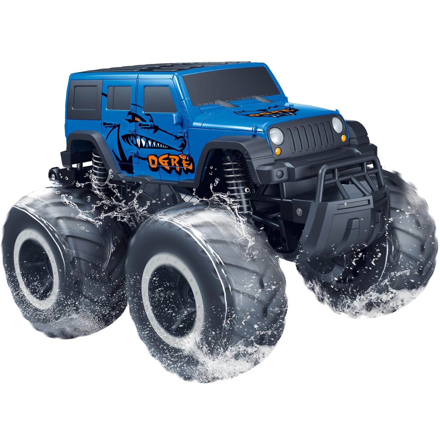 Hot Threeking 1:16 Amphibious Monster Truck All Terrain Remote Control Car Toys | Waterproof Durable 4WD Off-Road RC Crawler Cars Pick-Up Unique Toy Gifts for Boys Girls Ages 6-12