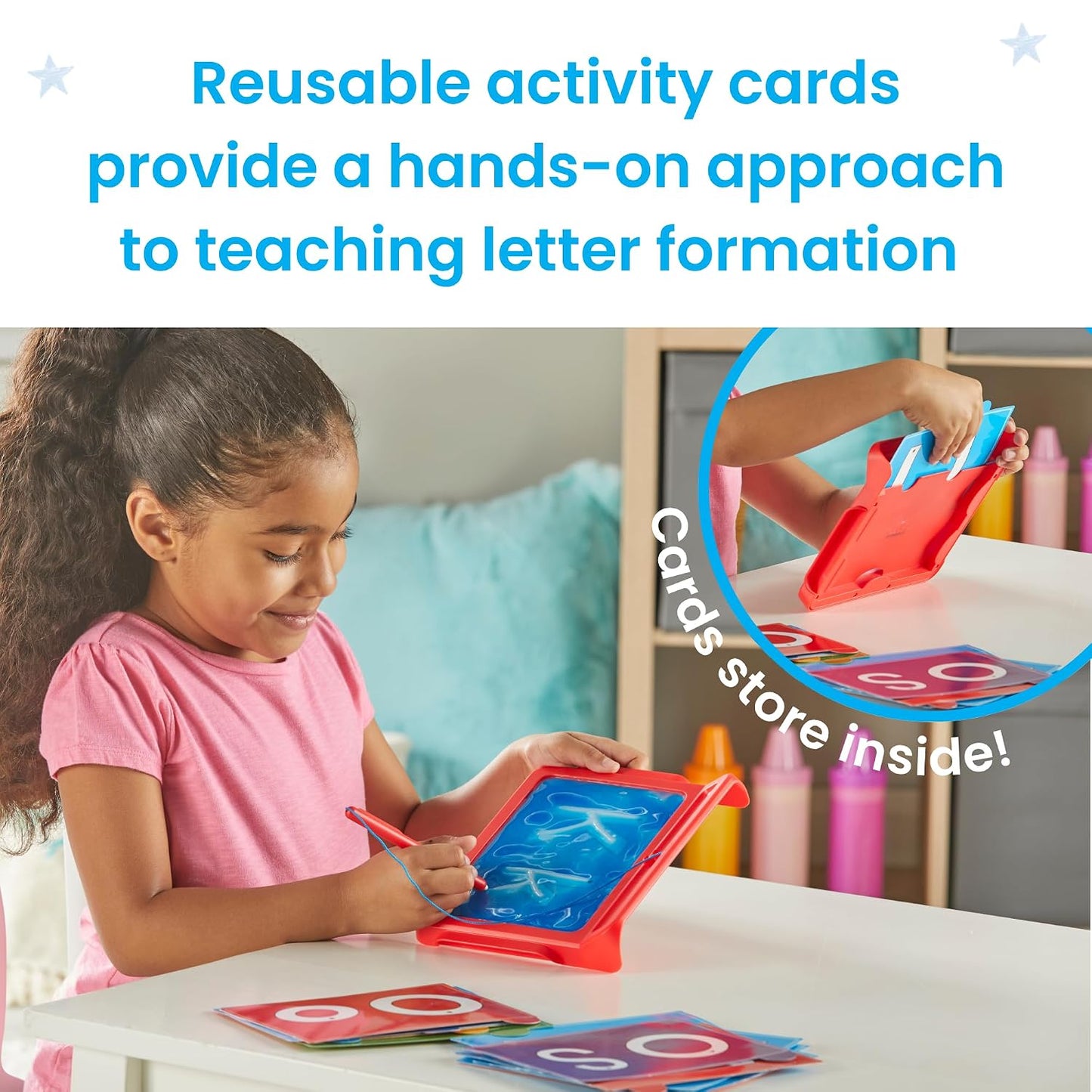 Hothand2mind Letter Tracing Sensory Pad, Reusable Handwriting Practice for Kids 3-5, Learn to Write, Letter Tracing Board, Toddler Writing Practice, Montessori Alphabet Toys, Preschool Learning Toys