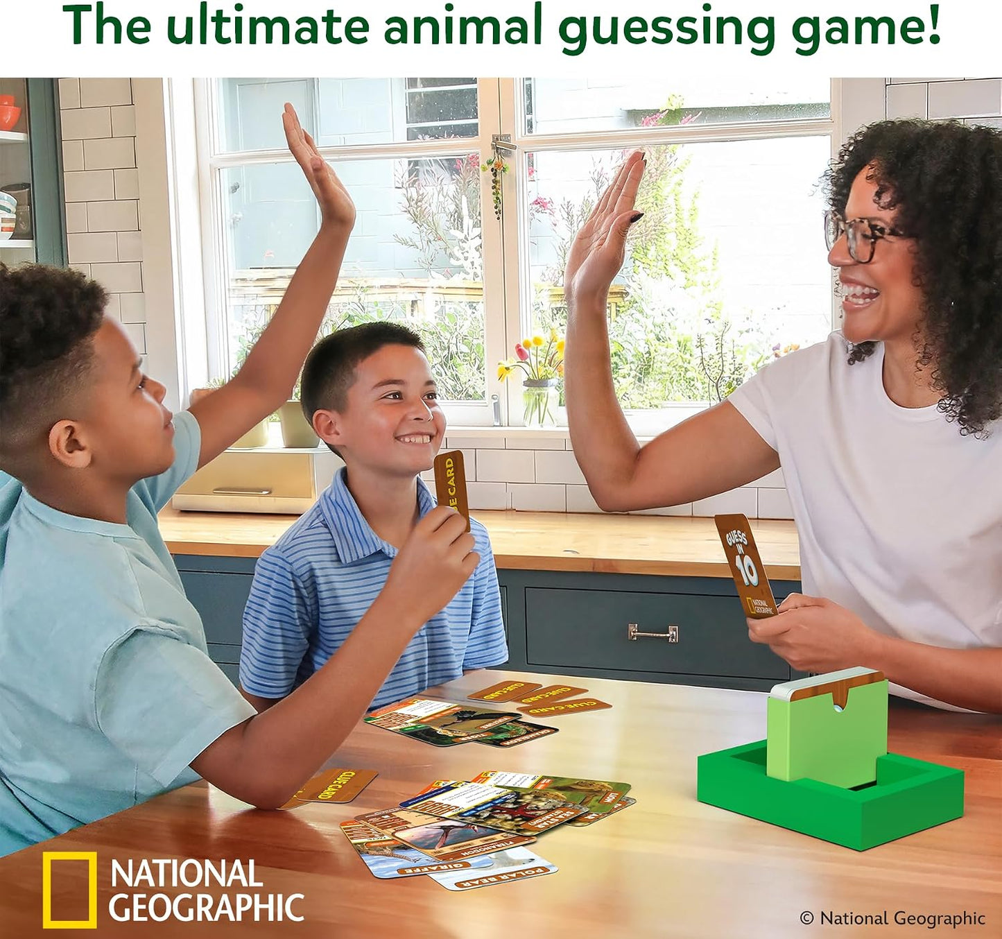 Hot Skillmatics Guess in 10 – National Geographic Animals, Card Game for Kids | Educational Game for Families, Animal Trivia & Travel Game, Screen-Free Fun, Gifts for Kids Ages 6, 7, 8, 9 and Up