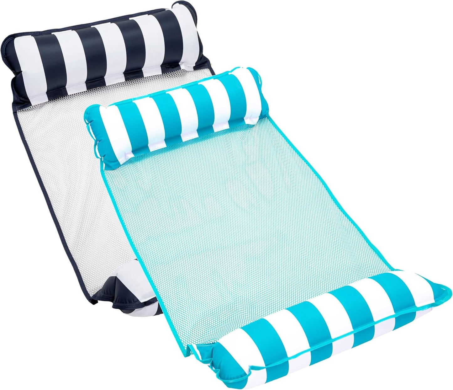 HotAqua 4-in-1 Monterey Hammock Pool Float & Water Hammocks – 2-3-4 Multipacks – Multiple Colors/Styles – for Adults and Kids Floating