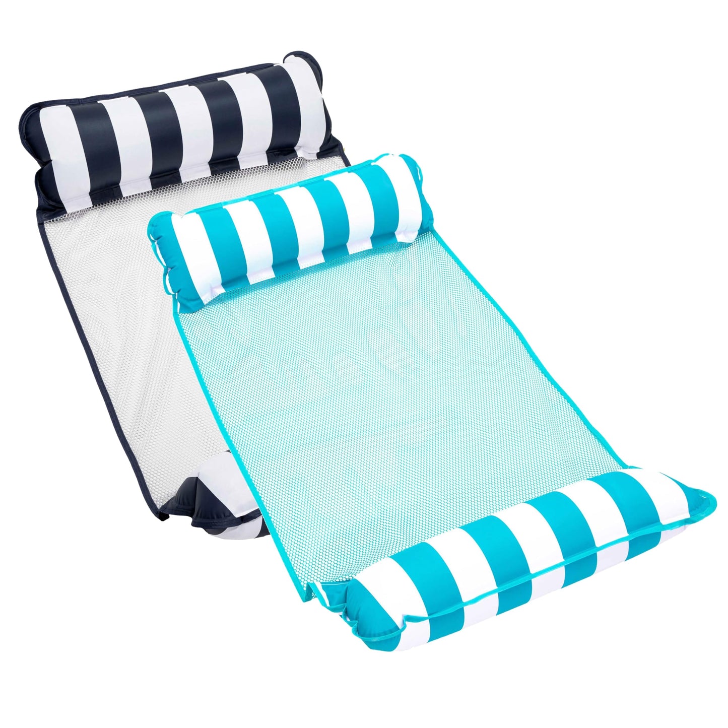 HotAqua 4-in-1 Monterey Hammock Pool Float & Water Hammocks – 2-3-4 Multipacks – Multiple Colors/Styles – for Adults and Kids Floating