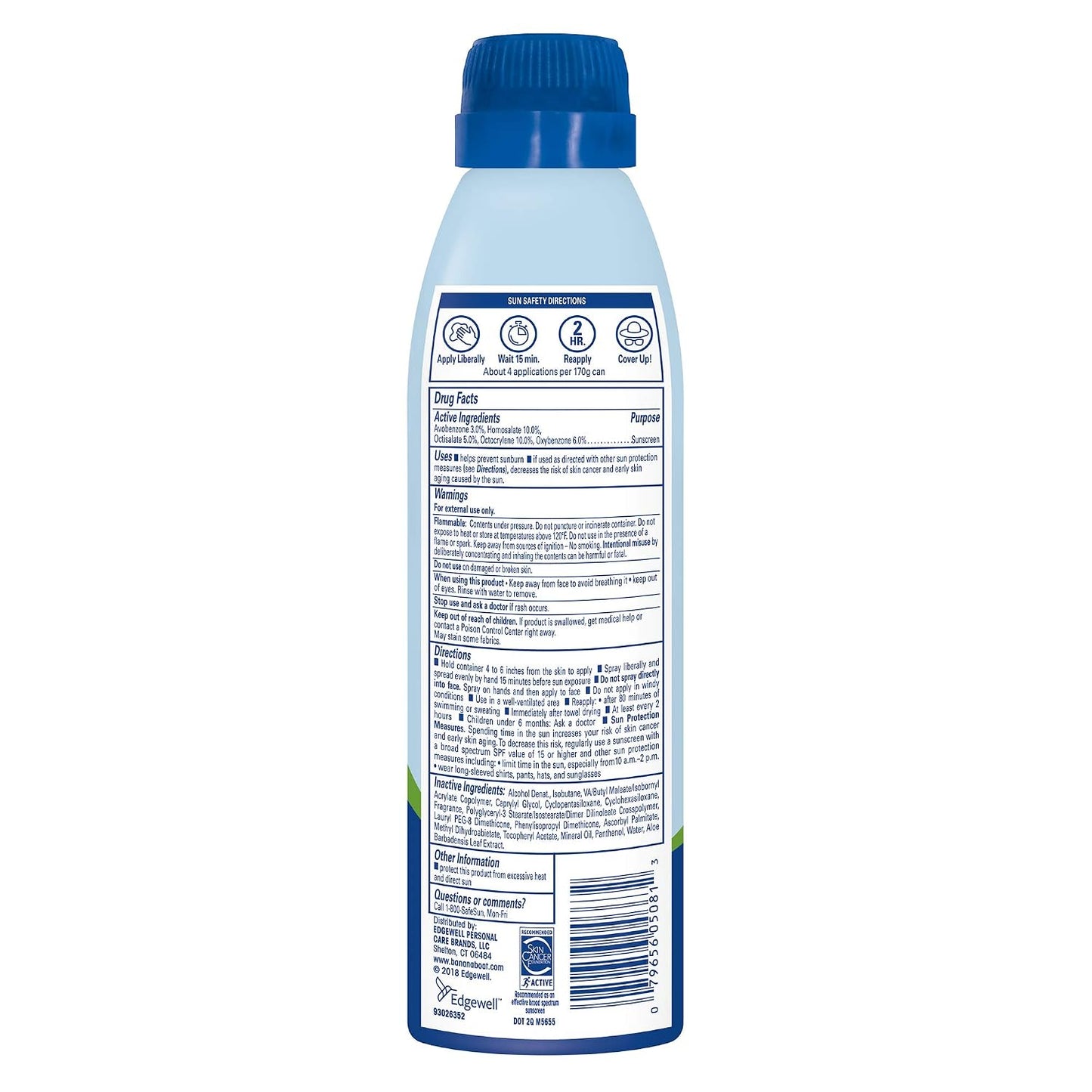 HotBanana Boat Ultra Defense Clear Sunscreen Spray SPF 100, 6oz | Lightweight Sunscreen, Banana Boat SPF 100, Water Resistant, 6oz