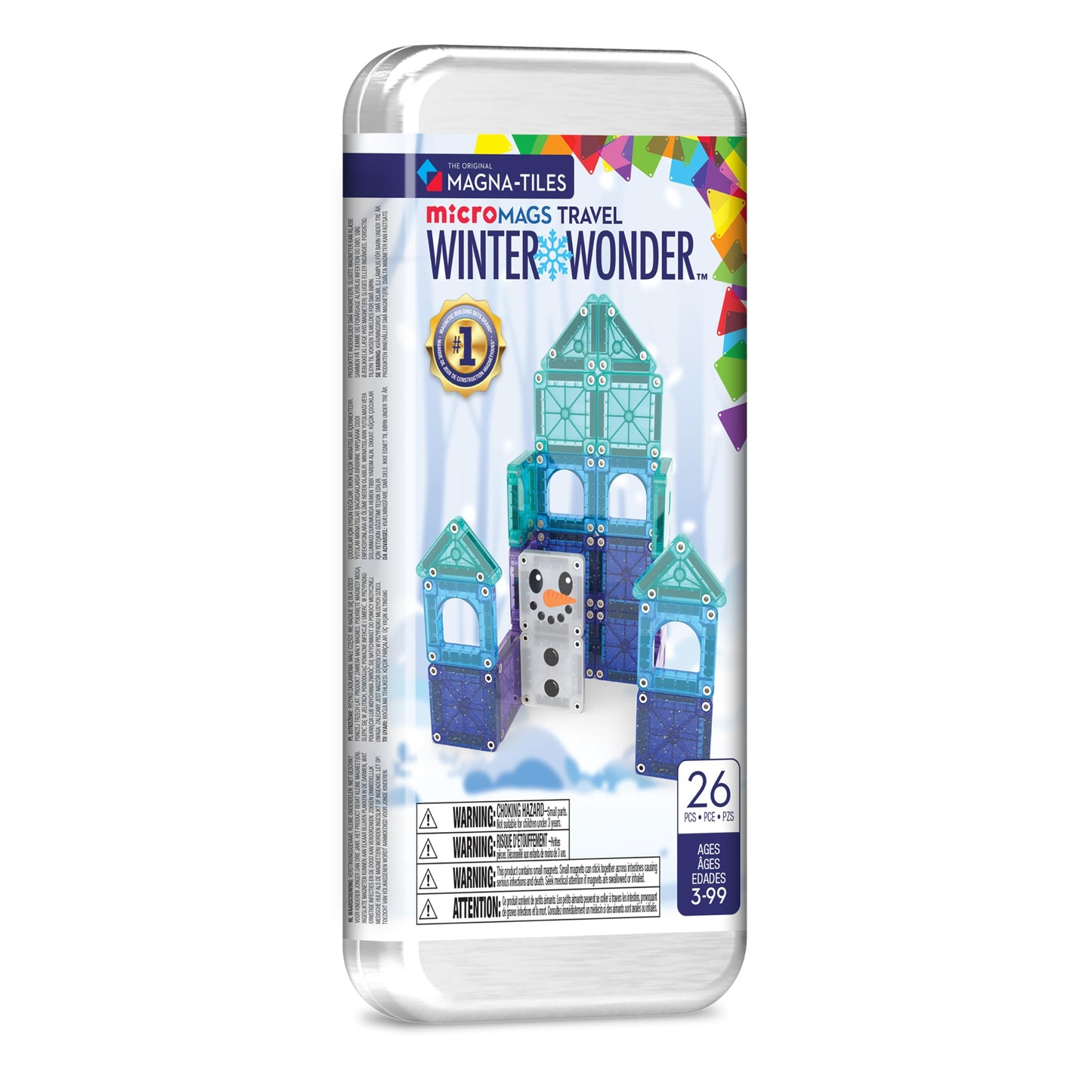 Hot MAGNA-TILES microMAGS 26-Piece Heart to Heart Travel Set, The Original Magnetic Building Brand
