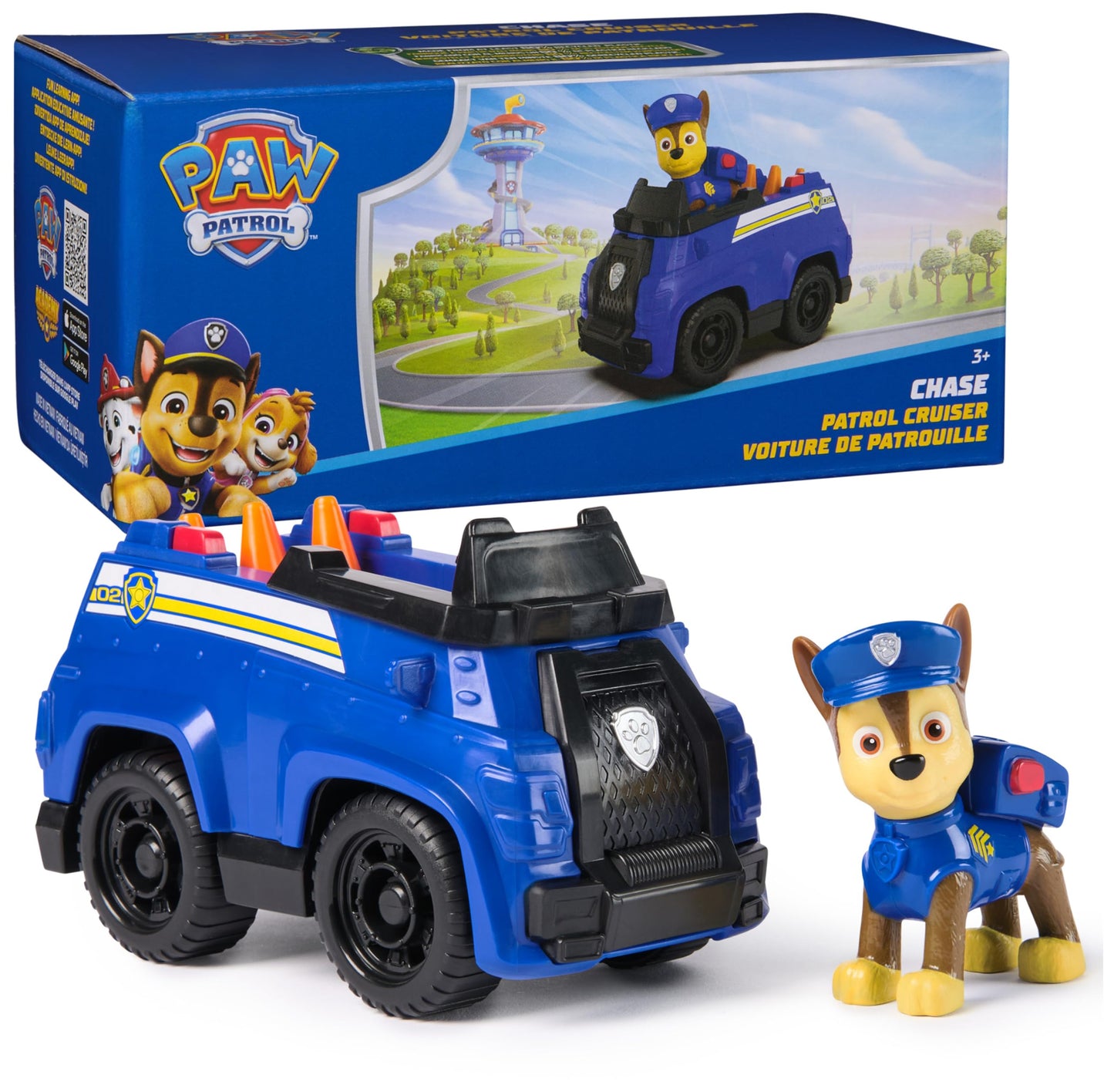 Hot Paw Patrol, Rubble’s Bulldozer Toy Truck with Collectible Action Figure, Sustainably Minded Kids Toys for Boys & Girls Ages 3 and Up