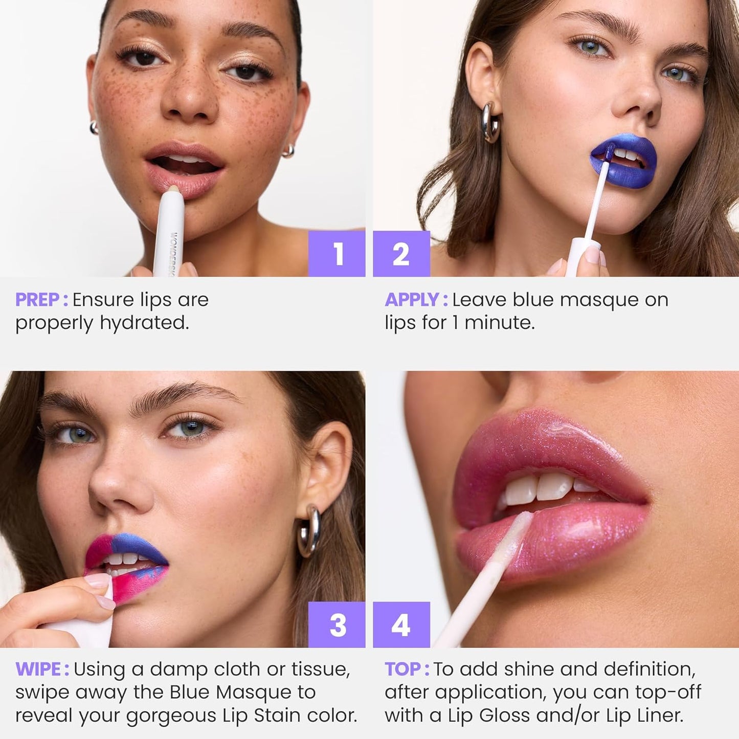HotWonderskin Wonder Blading All Day Lip Stain Peel Off Masque - Long Lasting, Waterproof and Transfer Proof Pink Lip Tint, Matte Finish Peel Off Makeup (Charming Masque)