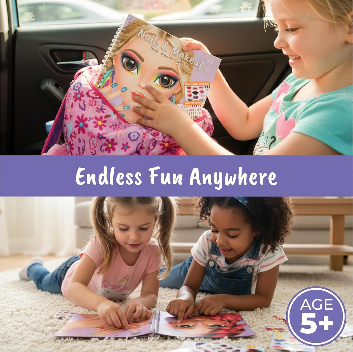 Hot BSCOOL Drawing, Coloring & Sticker. Nails & Makeup Dress Up Sticker Book with 240+ Removable Stickers. Endless Nail Design and Makeup Combination for Kids Ages 4 and Up. Gift for Girls