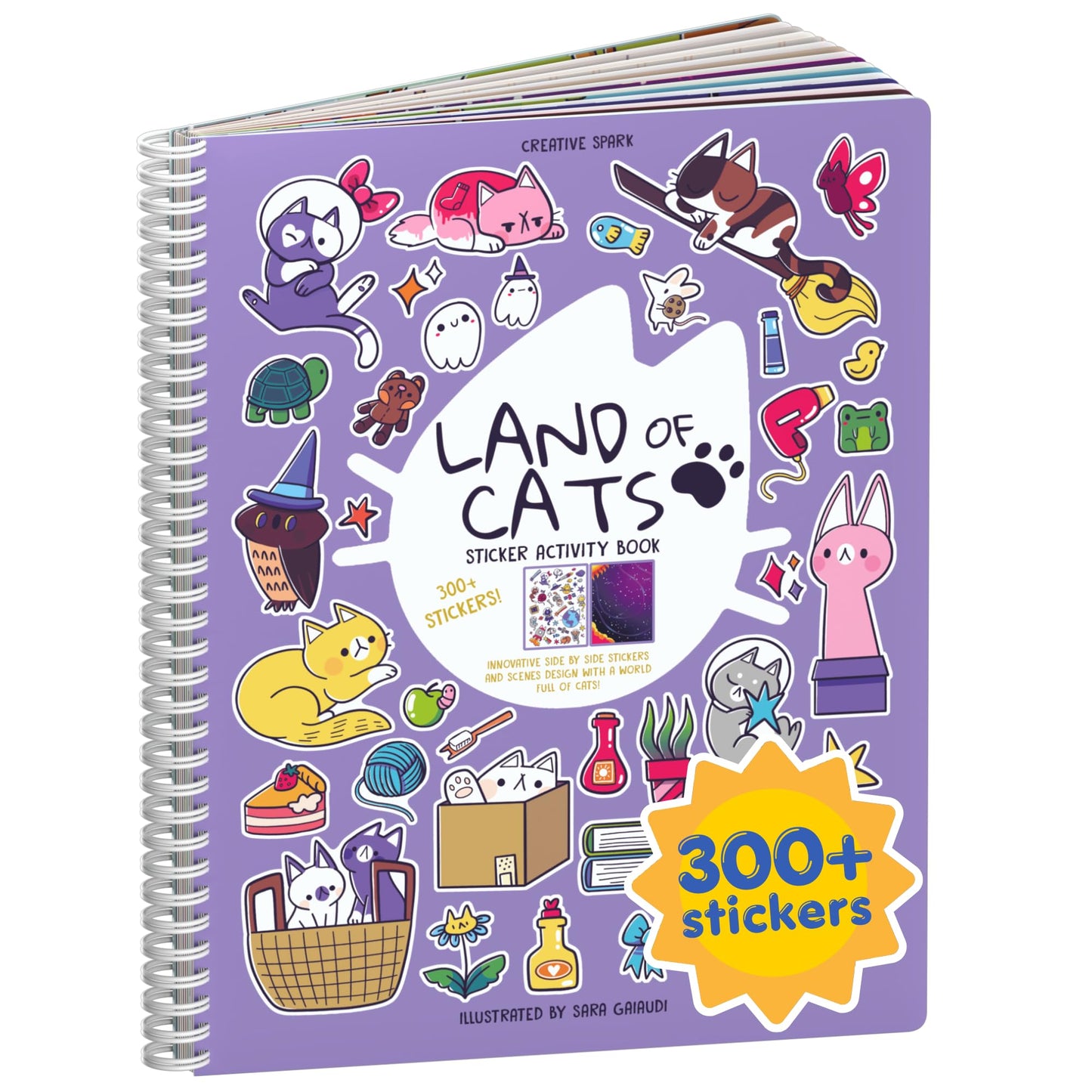 HotAnimals Habitat 500+ Kids Sticker Book by Cupkin Toddler Airplane Travel Activity Coloring and Sticker Book, Road Trip Essentials, 12 Coloring Pages + 12 Scenes for Ages 2–8 Years