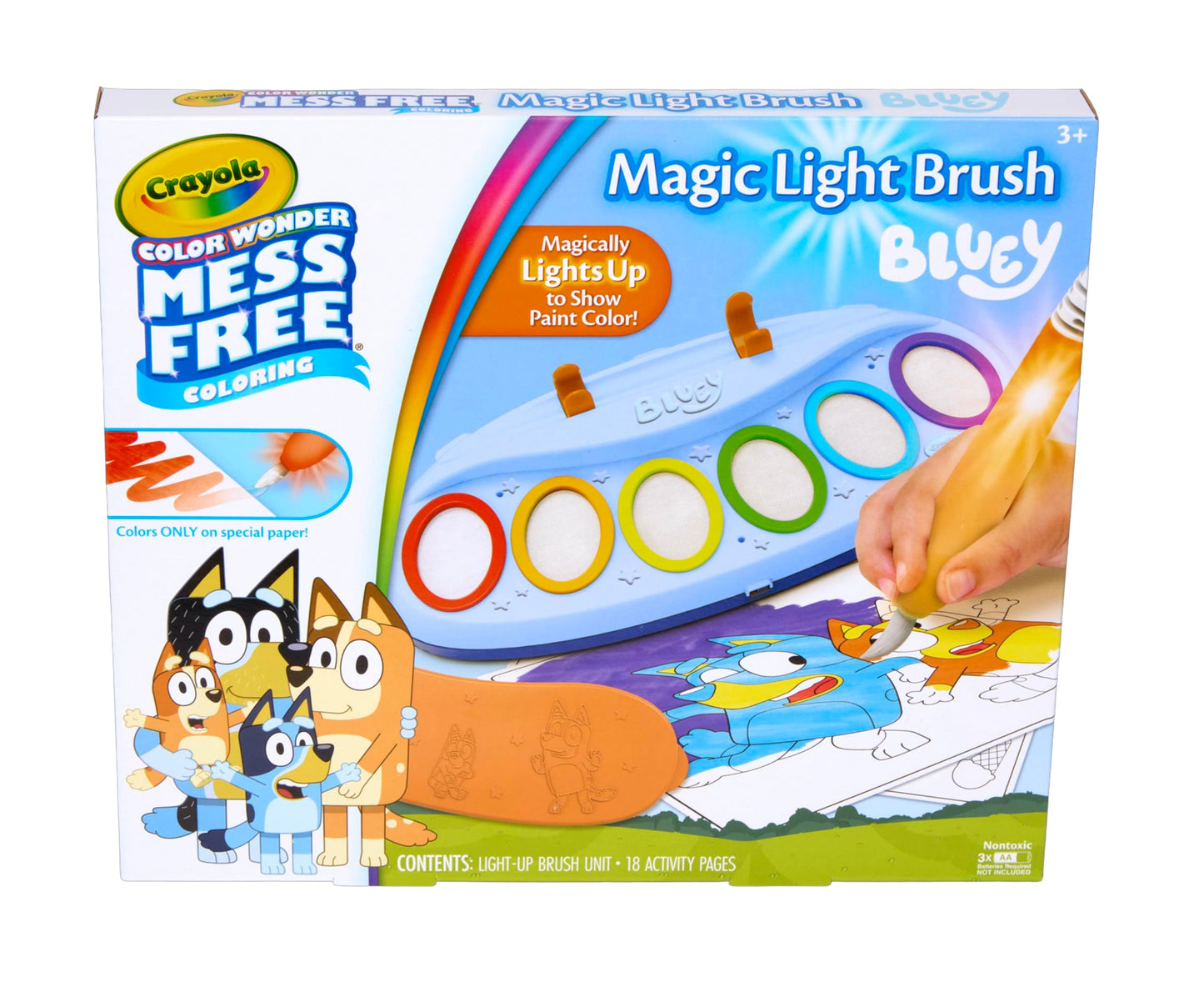 Hot Crayola Color Wonder Magic Light Brush, Mess Free Painting Station for Kids, Gift for Kids, Learning Toddler Activity Toy, Ages 3+