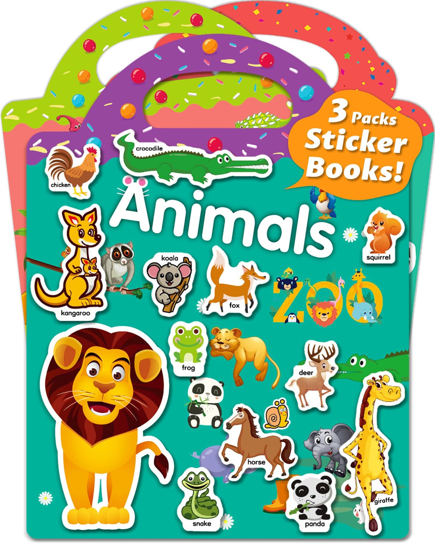 HotWalenced Reusable Sticker Book for Toddlers, Stickers for Kids, Toddler Sticker Book, Toddler Craft Activities, Toddler Travel Toys Boy Girl Birthday Gifts