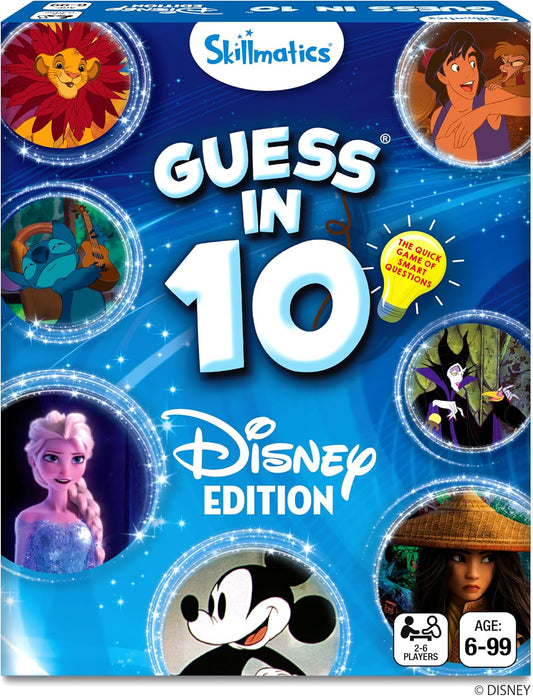 Hot Skillmatics Guess in 10 – Disney, Trivia Card Game for Kids, Travel Toys | Girls, Boys, Teens, Adults Who Love Cinderella, Mickey Mouse, Moana, Screen-Free Fun, Gift for Ages 6 & Up