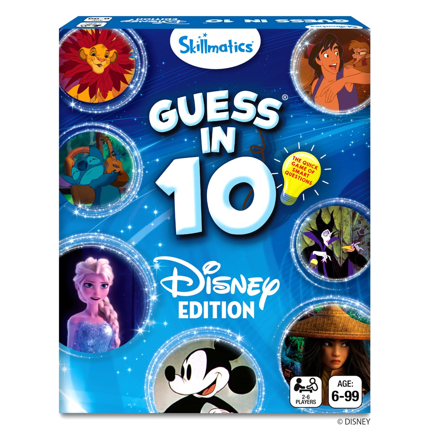 Hot Skillmatics Guess in 10 – Disney, Trivia Card Game for Kids, Travel Toys | Girls, Boys, Teens, Adults Who Love Cinderella, Mickey Mouse, Moana, Screen-Free Fun, Gift for Ages 6 & Up