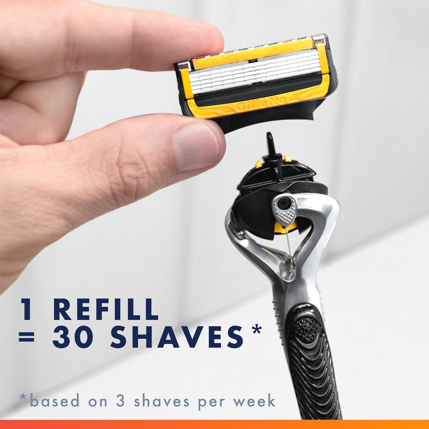 HotGillette ProGlide Shield Razor Refills for Men, 4 Blade Refills