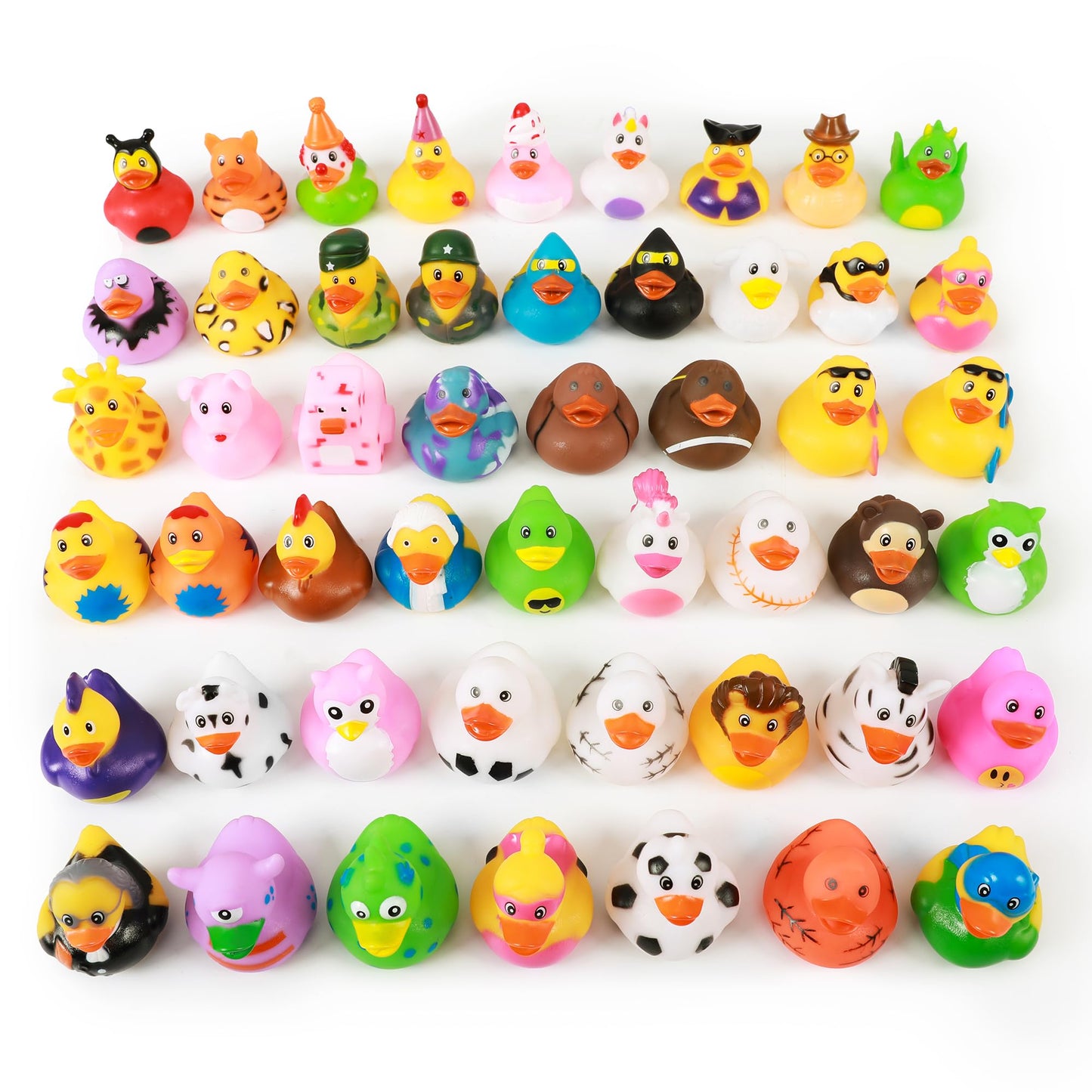 Hot XY-WQ 100 Pack Rubber Duck for Jeeps Ducking - 2.3 Inch Bulk Floater Duck for Kids - Baby Bath Toy Assortment - Party Favors, Birthdays, Bath Time, and More (50 Varieties)