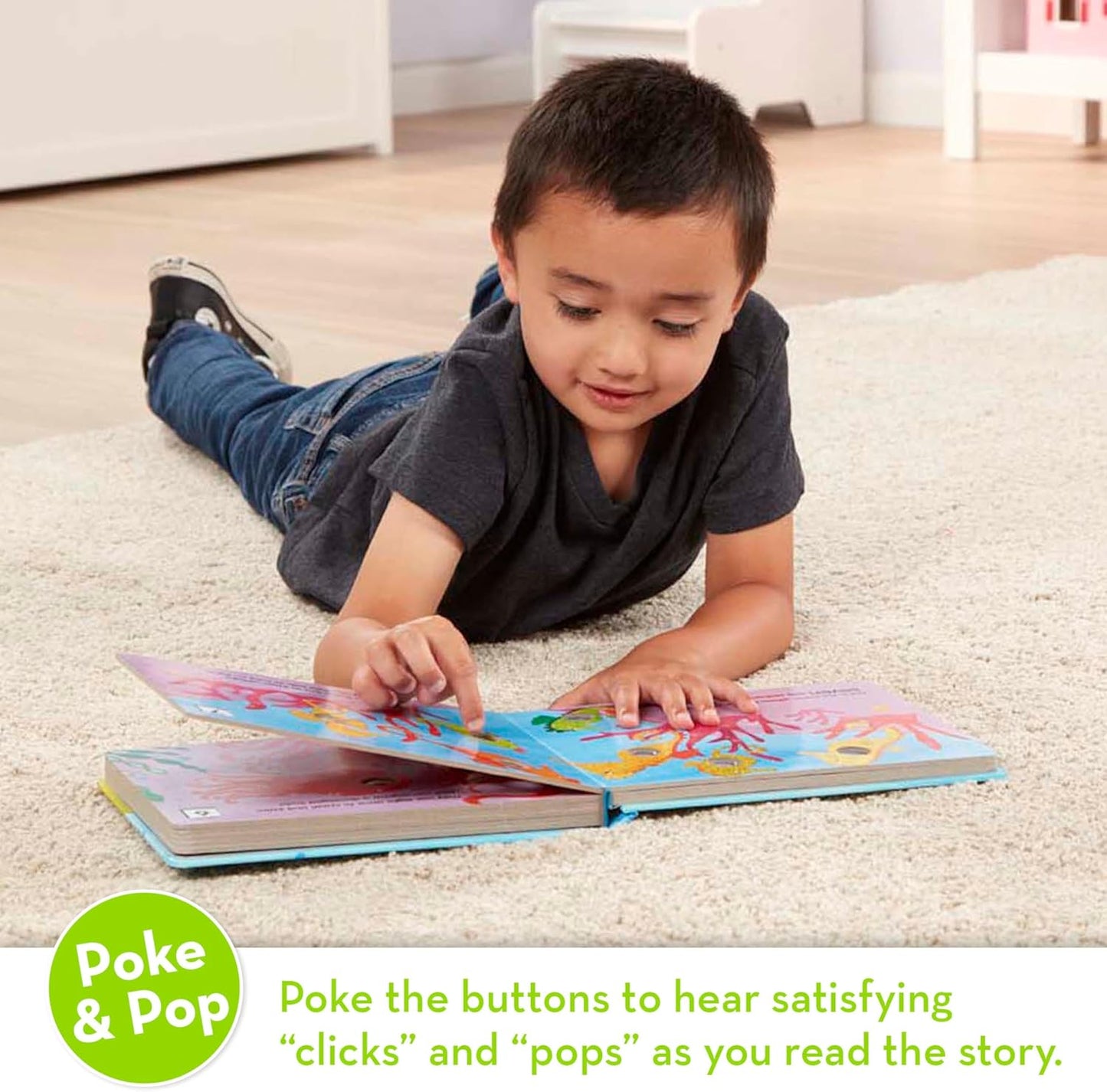 Hot Melissa & Doug Poke-a-Dot! Who’s in the Ocean? Interactive Children's Board Book with Buttons to Pop, Educational Sensory Toy for Toddlers & Preschoolers Ages 3+ - FSC Certified