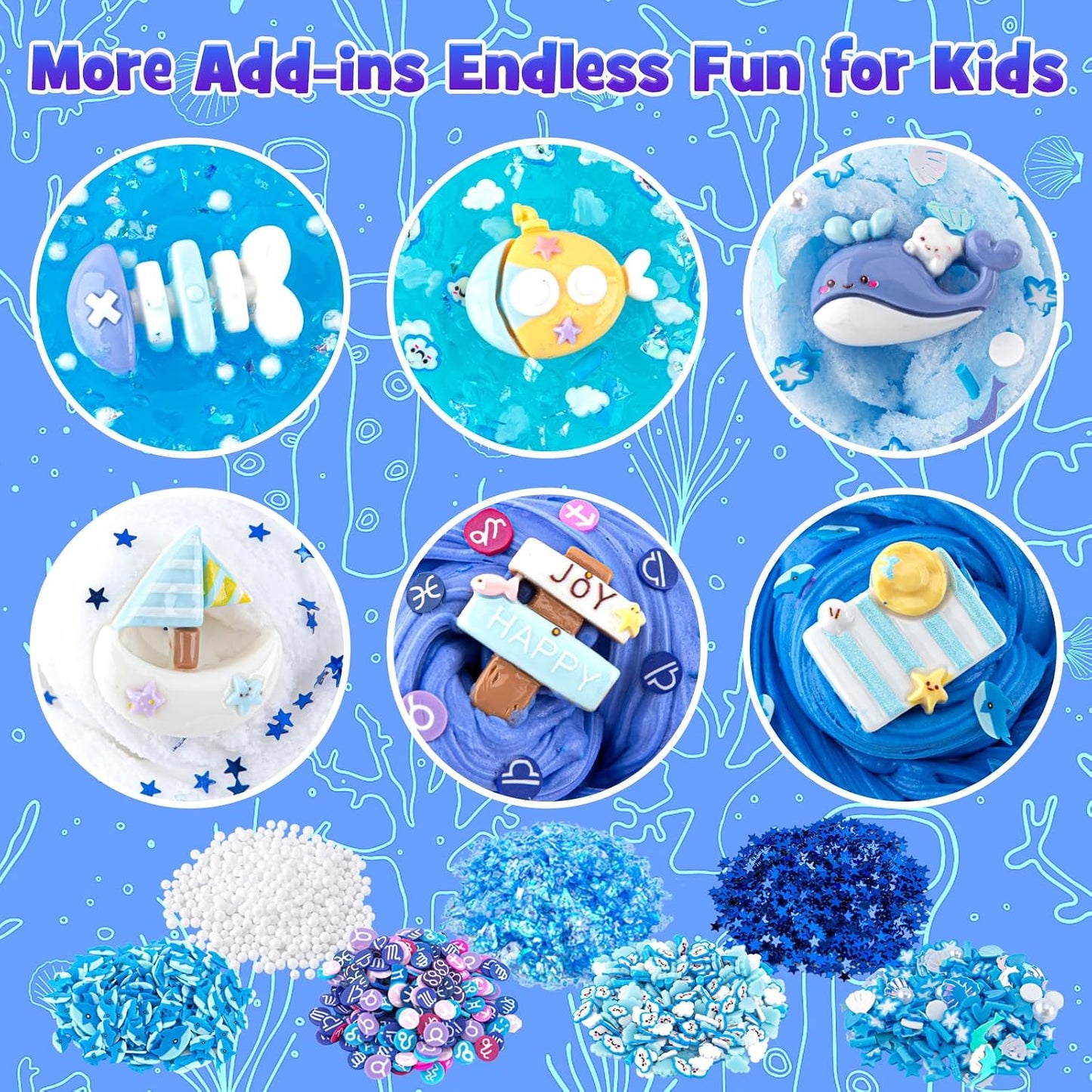 Hot6 Pack Slimes, Blue Slime Kit, Butter Cloud Slime for Boys Girls Ages 8-12,Toys for Girls and Boys, Slime Party Favors Goodie Bag Stuffers, 4 5 6 7 8 9 10 Year Old Girl Birthday Gift Cute Stuff