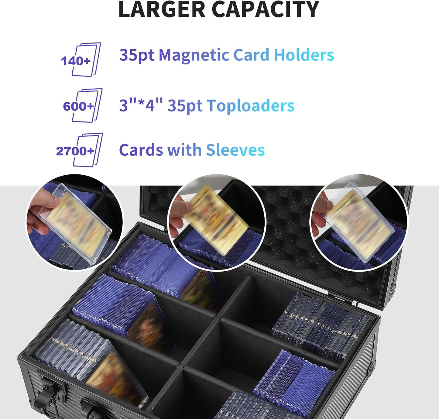 Hot HZGXQN Toploader Storage Box for 3" x 4" 35pt Rigid Card, Top Loader Card Storage Hard Case, Sports Card Storage Boxes for Trading Cards, Top Loaders Holder (Holds 600+ Toploaders)