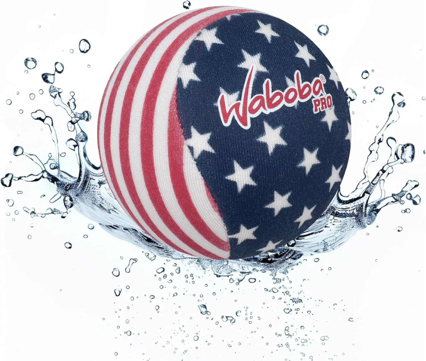 HotWaboba Original Water Skipping Ball Toy, Stars & Stripes | for Swimming Pool and Beach Games, for Kids and Teens
