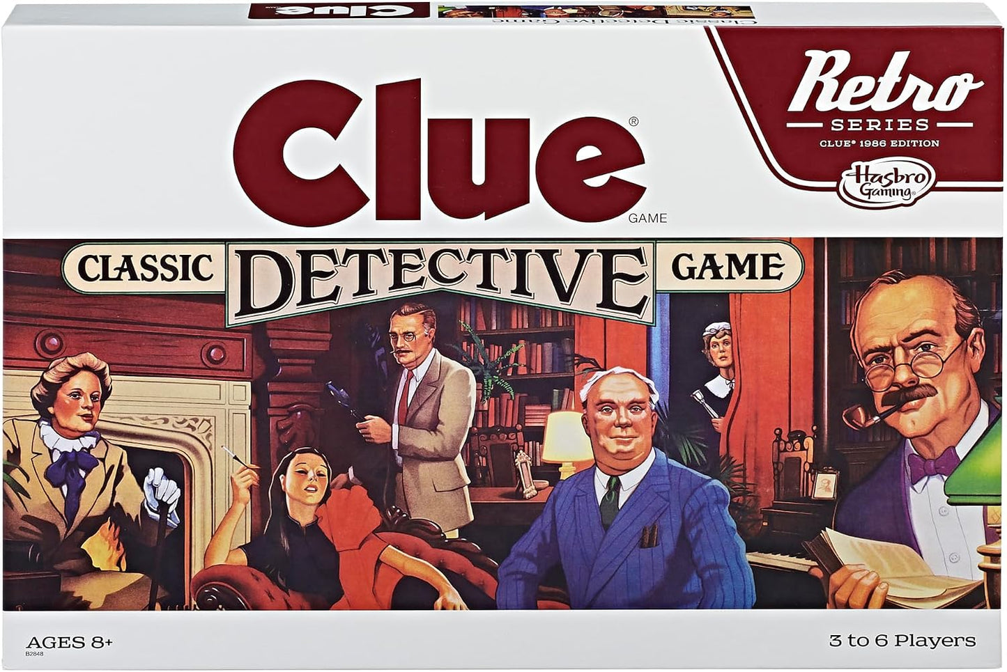 Hot Hasbro Gaming Retro Series Clue 1986 Edition Board Game, Classic Mystery Game for Kids, Family Board Games for 3-6 Players, Ages 8+ (Amazon Exclusive)