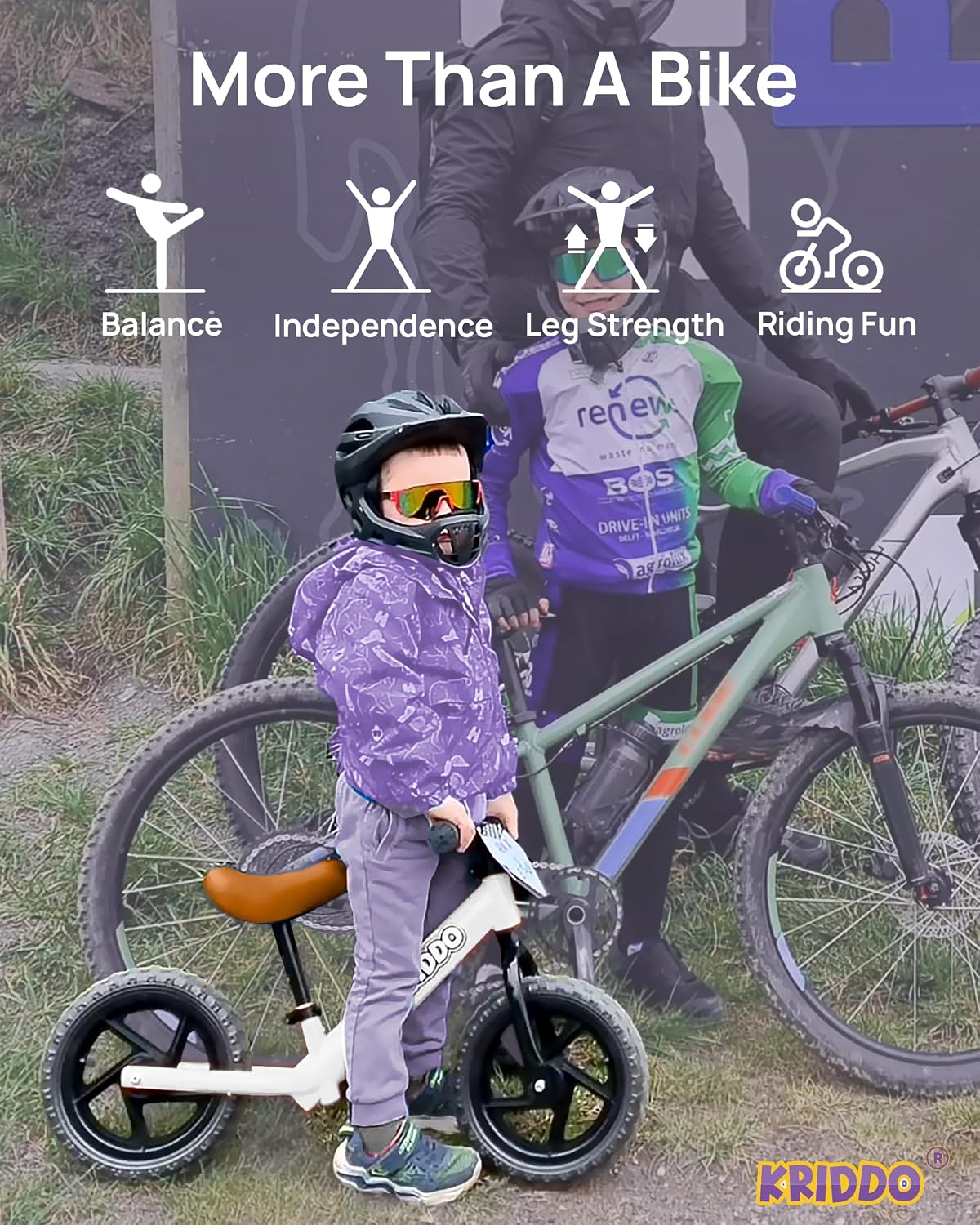 Hot KRIDDO Toddler Balance Bike 2 Year Old, Age 24 Months to 5 Years Old, 12 Inch Push Bicycle with Customize Plate (3 Sets of Stickers Included), Gift Bike for 2-3 Boys Girls, White