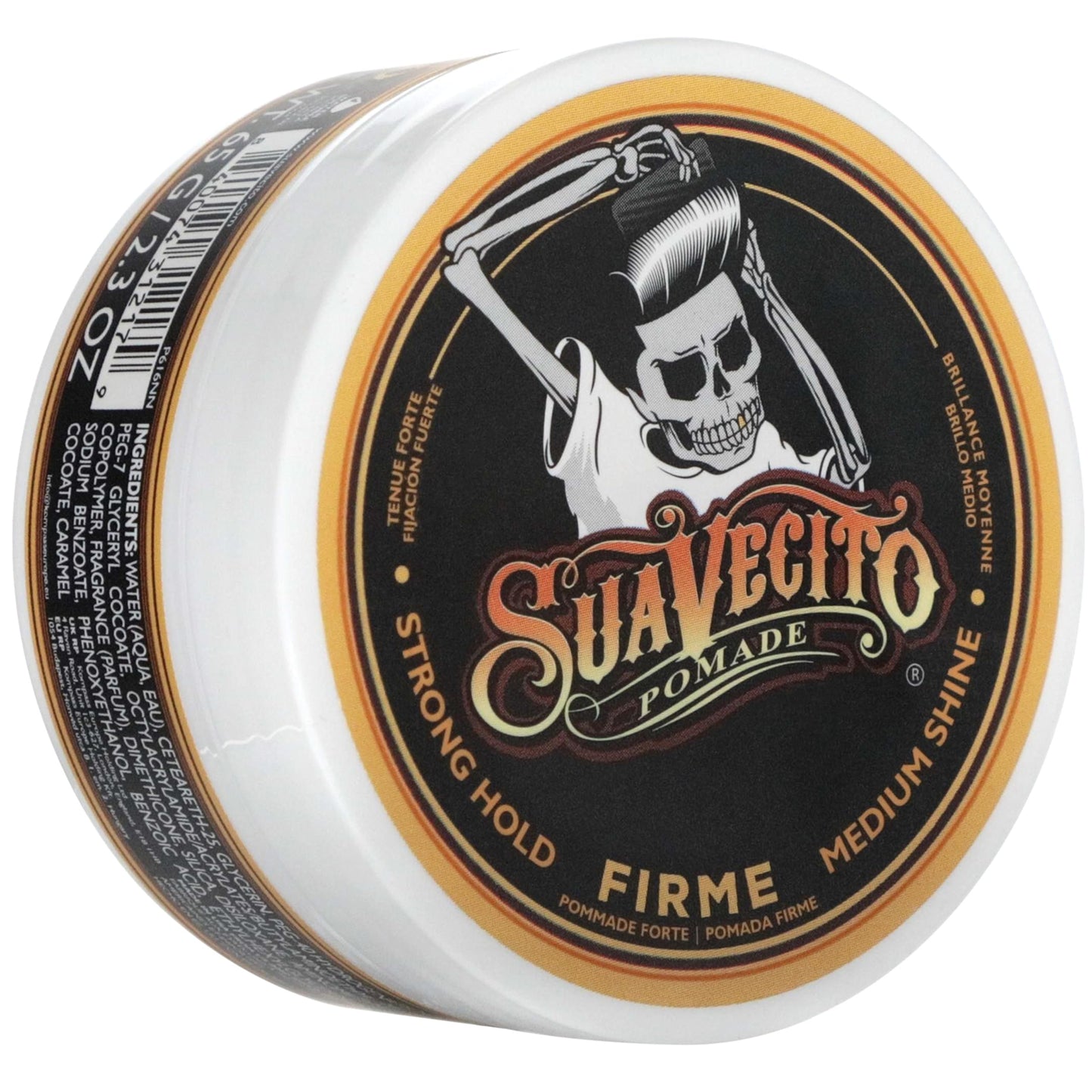 HotSuavecito Pomade Firme (Strong) Hold 4 oz, 1 Pack - Pomade For Men - Medium Shine Water Based Wax Like Flake Free Hair Gel - Easy To Wash Out - All Day Hold For All Hair Styles
