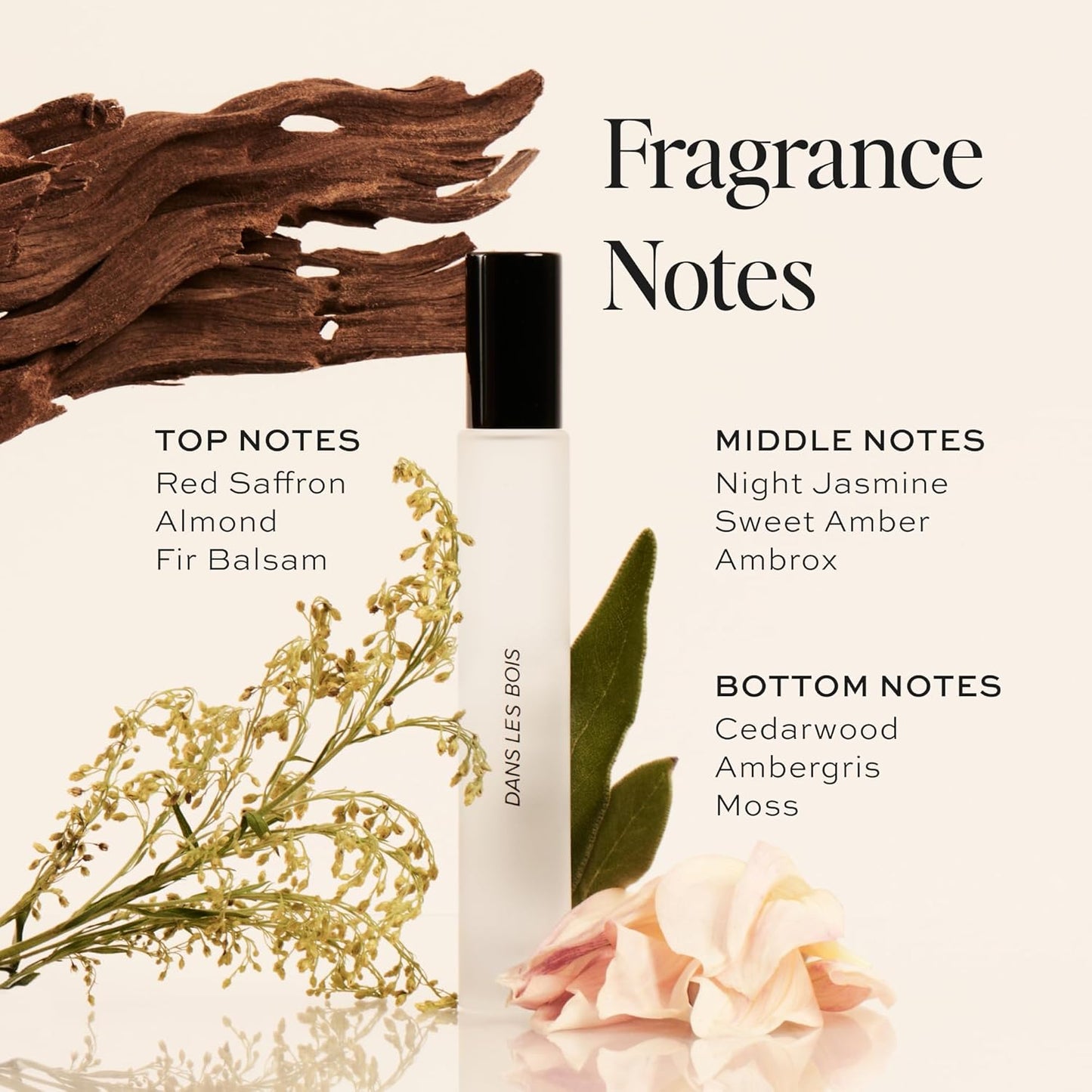 Hot DIME Beauty Dans Les Bois Perfume for Women - Woody Floral Eau de Toilette with Cedarwood, Saffron & Night Jasmine - Clean Fragrance, Hypoallergenic, Vegan, Travel Spray, 0.34 oz / 10 ml