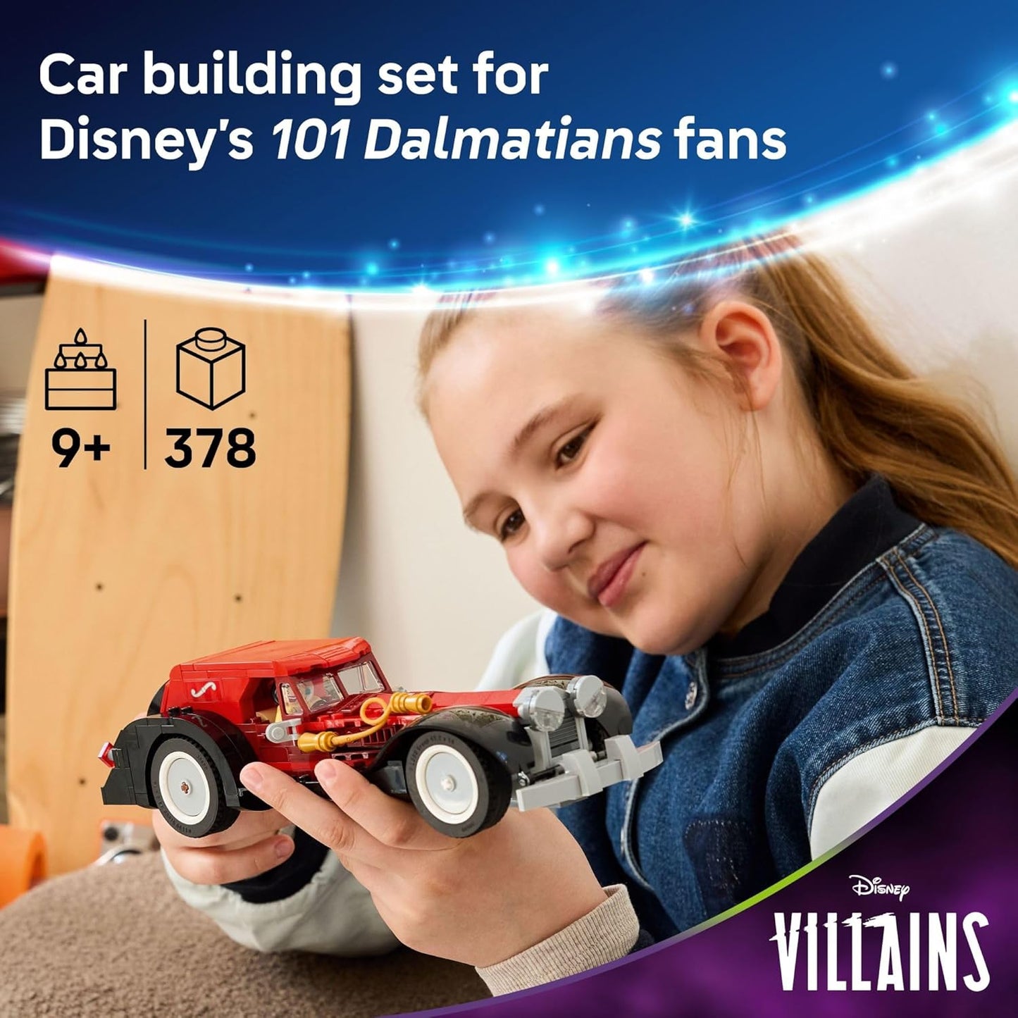 HotLEGO Disney Cruella De Vil’s Car Building Toy - 101 Dalmations Pretend Play Vehicle Building Set for Girls & Boys, Ages 9+ - Gift Idea for Birthdays - 43277
