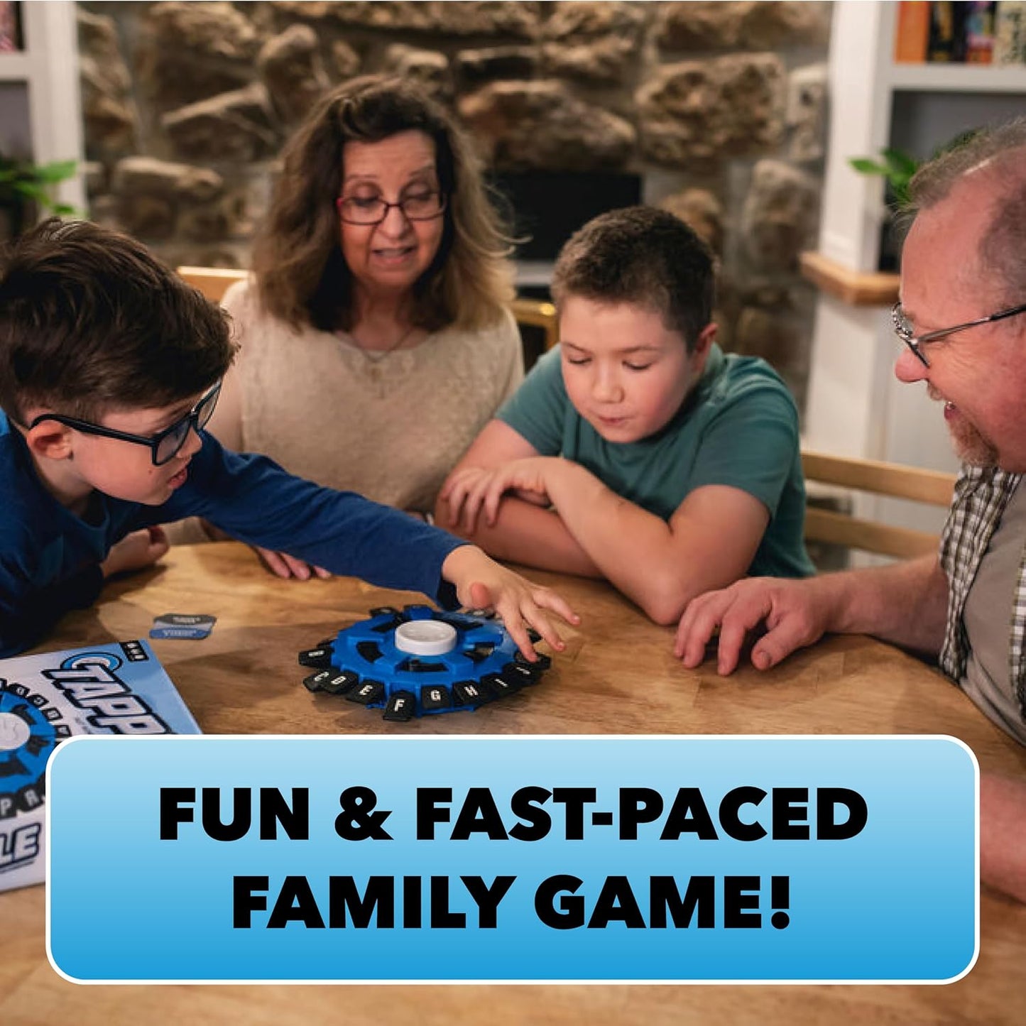 HotUSAOPOLY The Original TAPPLE, The Fast-Paced Family Board Game,Choose a Category & Race Against The Timer to be The Last Player,Learning Word Game for Ages 8 & Up, 2-8 Players, 15-20 Minute Play Time