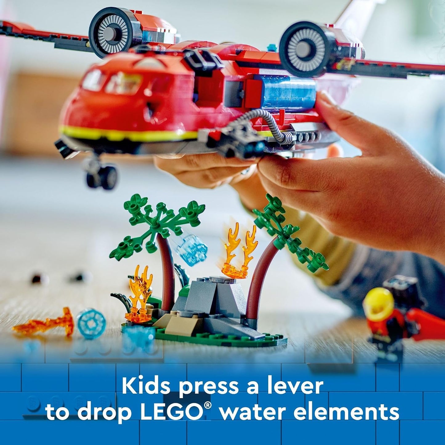 HotLEGO City Fire Rescue Plane Toy for Kids and Fans of Firefighter Toys, Fun Birthday Gift Idea for Boys and Girls Ages 6+ who Love Airplane Toys and Imaginative Play, Includes 3 Minifigures, 60413