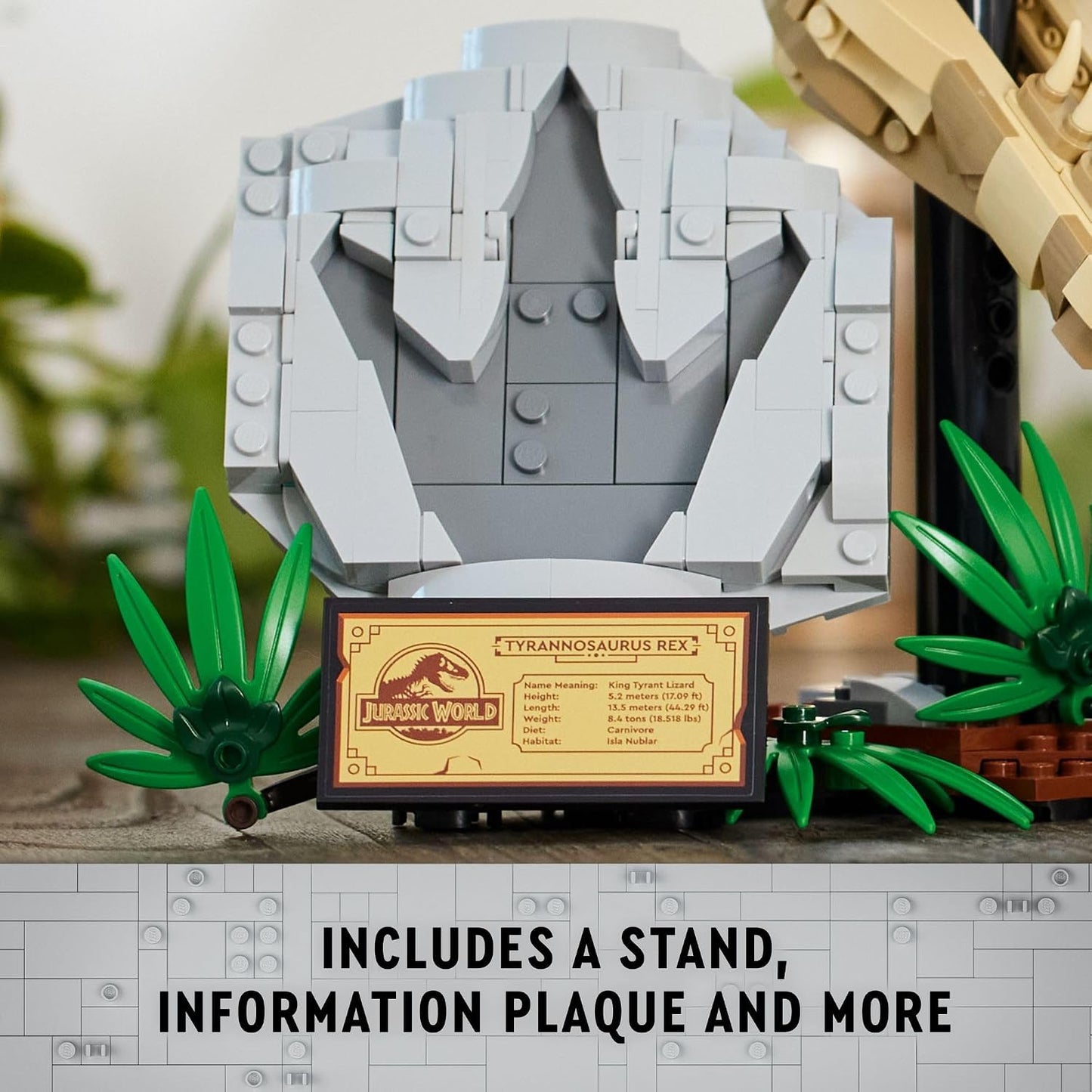 HotLEGO Jurassic World Dinosaur Fossils: T Rex Skull Building Toy - Dinosaur Toy for Boys & Girls, Ages 9+ Years - Gift for Christmas - Display for Bedroom - 76964