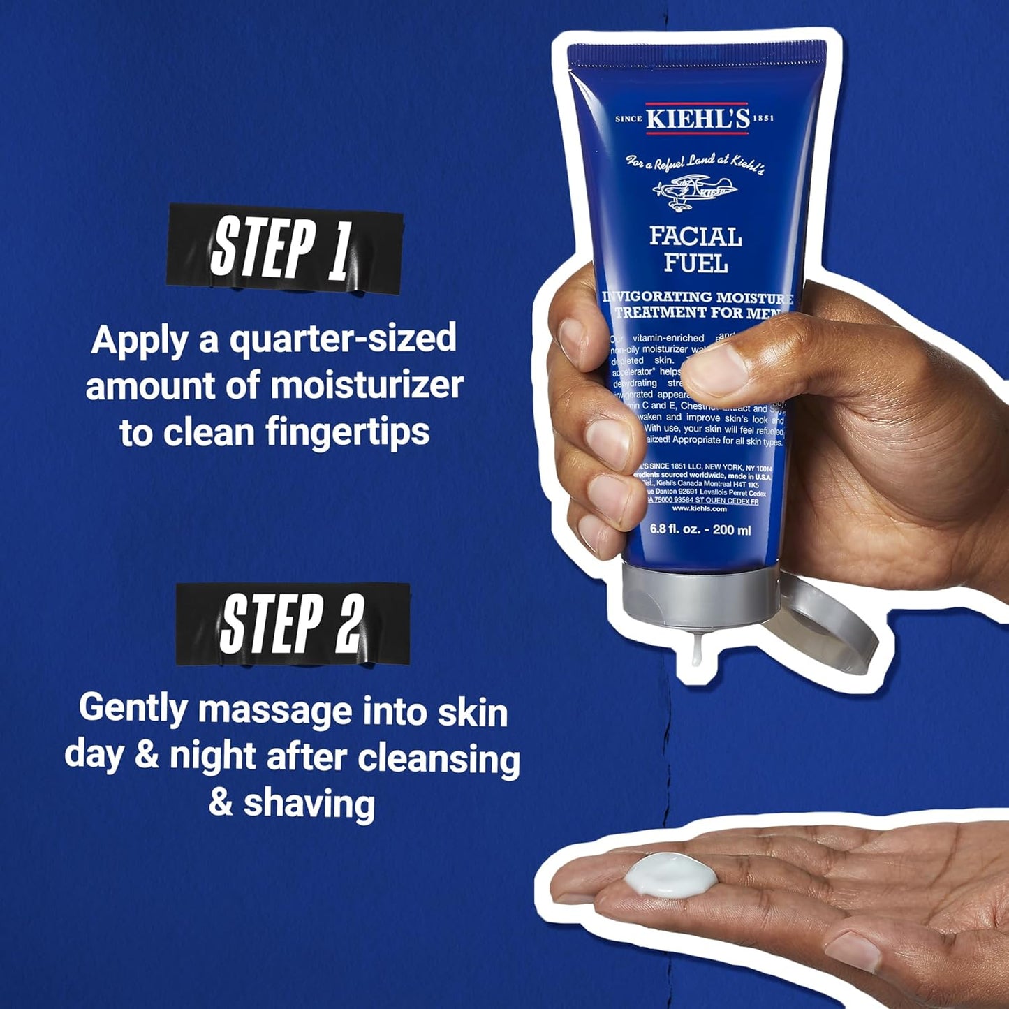 HotKiehl's Facial Fuel Moisturizer, Men's Face Cream, with Vitamin C and Caffeine that Contain Antioxidants to Help Energize and Reduce Dullness, Non-Greasy, Paraben-free, Sulfate-free