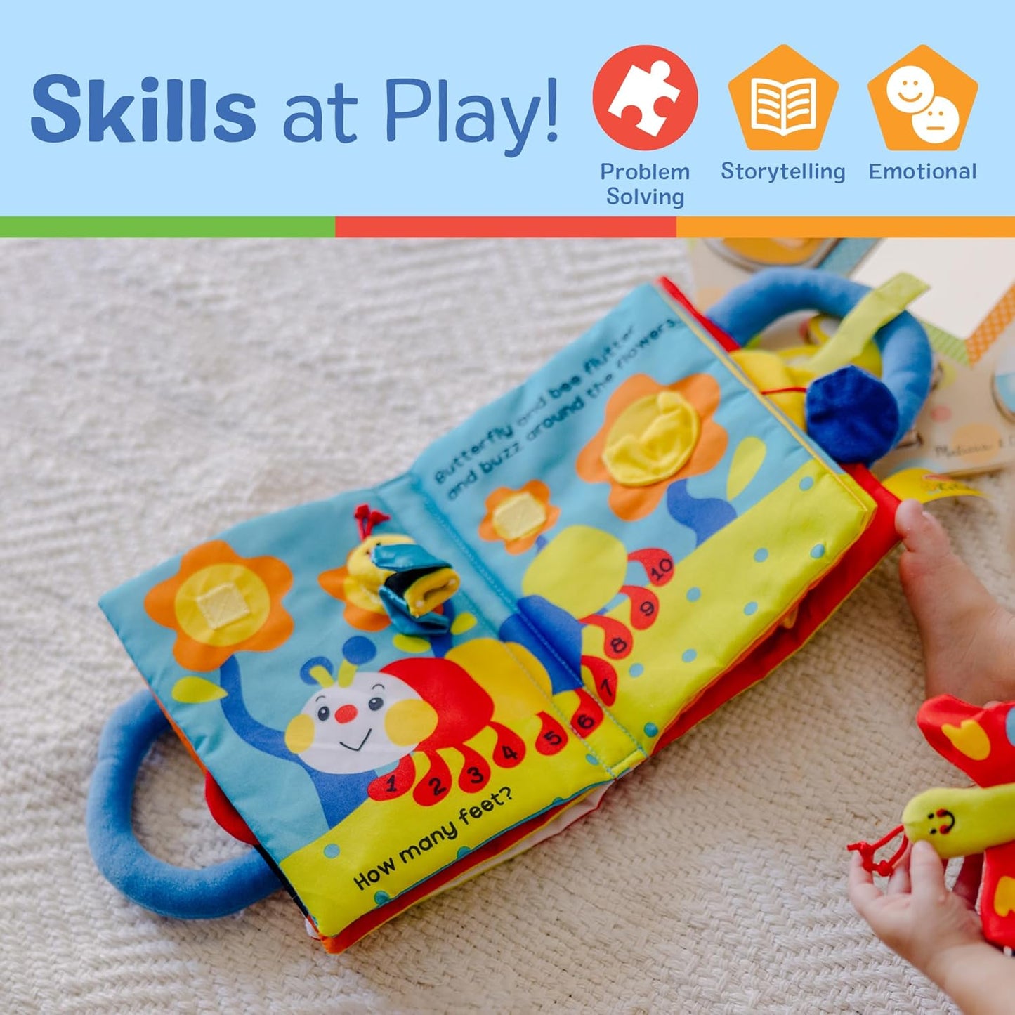 Hot Melissa & Doug K’s Kids My First Activity Book 8-Page Soft Book for Babies and Toddlers Early Learning Developmental Plush Soft Activity for Babies and Toddlers