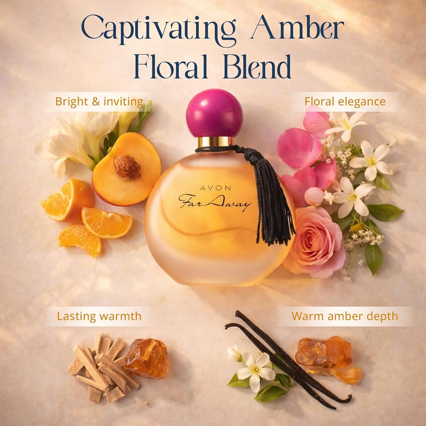 Hot AVON Far Away Eau de Parfum Fragrance for Women - 1.7 oz | Amber Floral Scent - Signature Fragrance for Special Occasions Long Lasting Perfume Spray - Elegant Parfum, Travel Size Spray