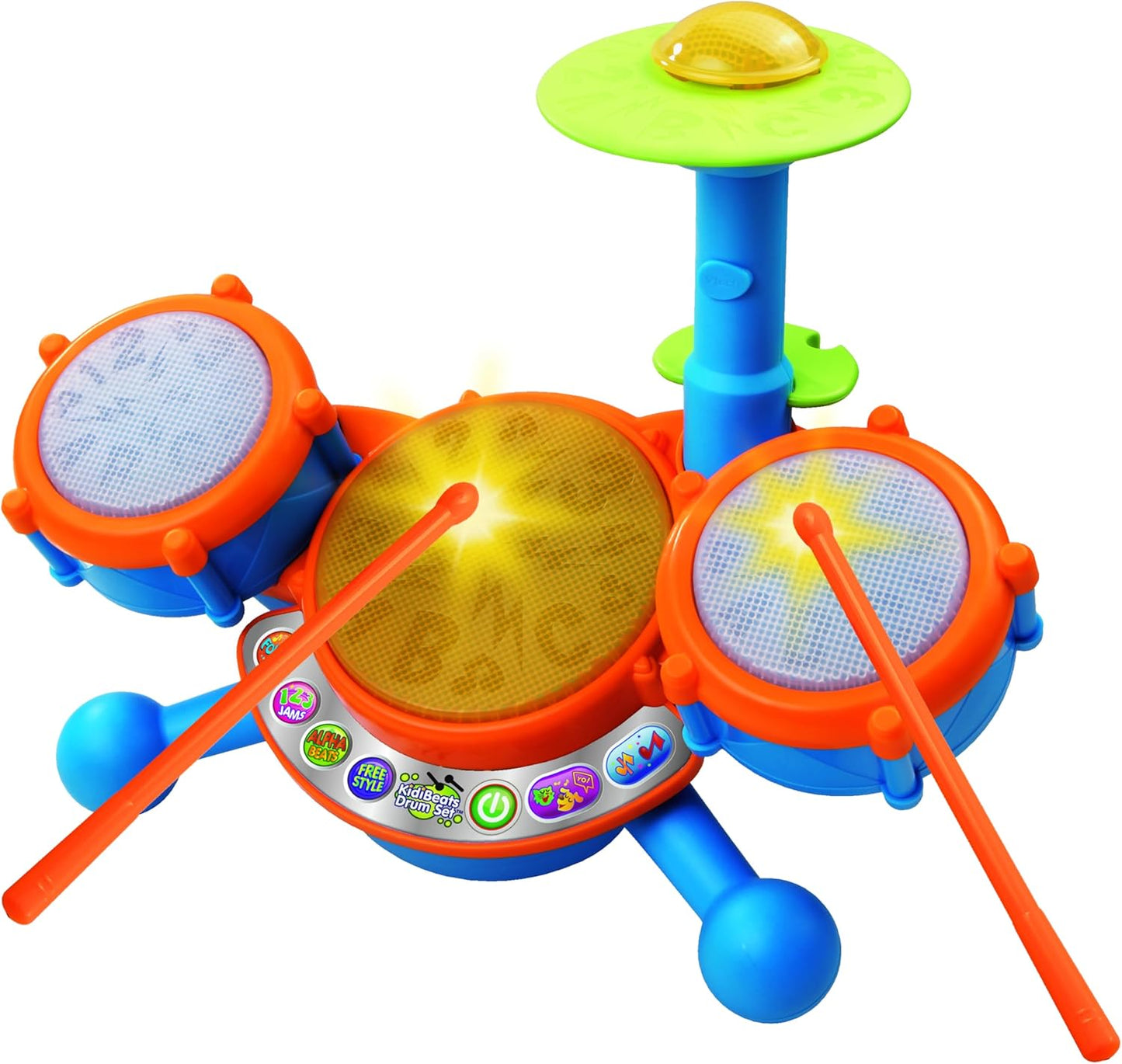 HotVTech KidiBeats Drum Set (Frustration Free Packaging), Orange