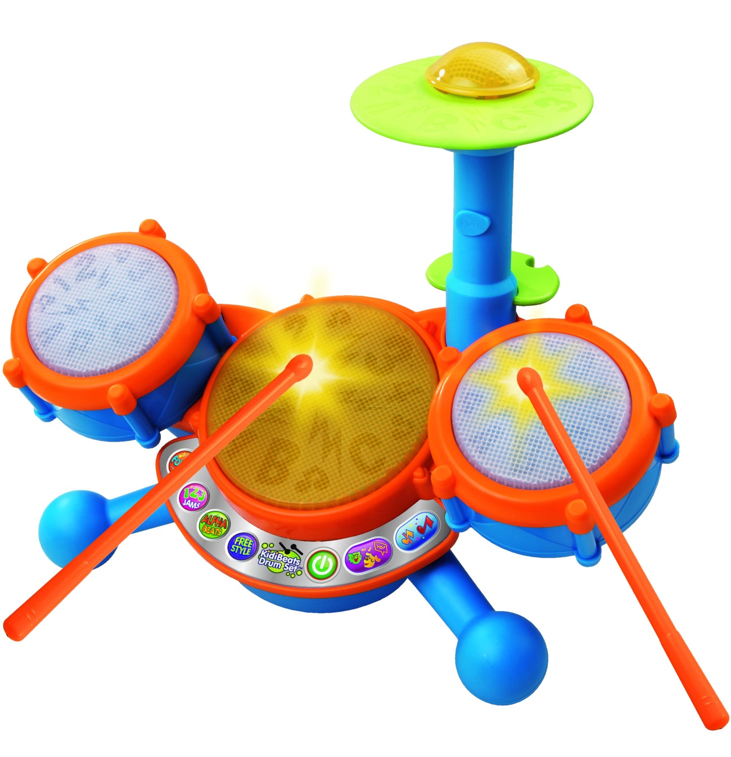 HotVTech KidiBeats Drum Set (Frustration Free Packaging), Orange
