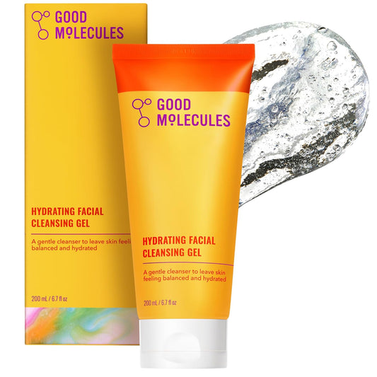 HotGood Molecules Hydrating Facial Cleansing Gel - Face Wash with Rosewater and Pineapple Extracts to Brighten, Cleanse, and Moisturize - Facial Cleanser, Skin Care